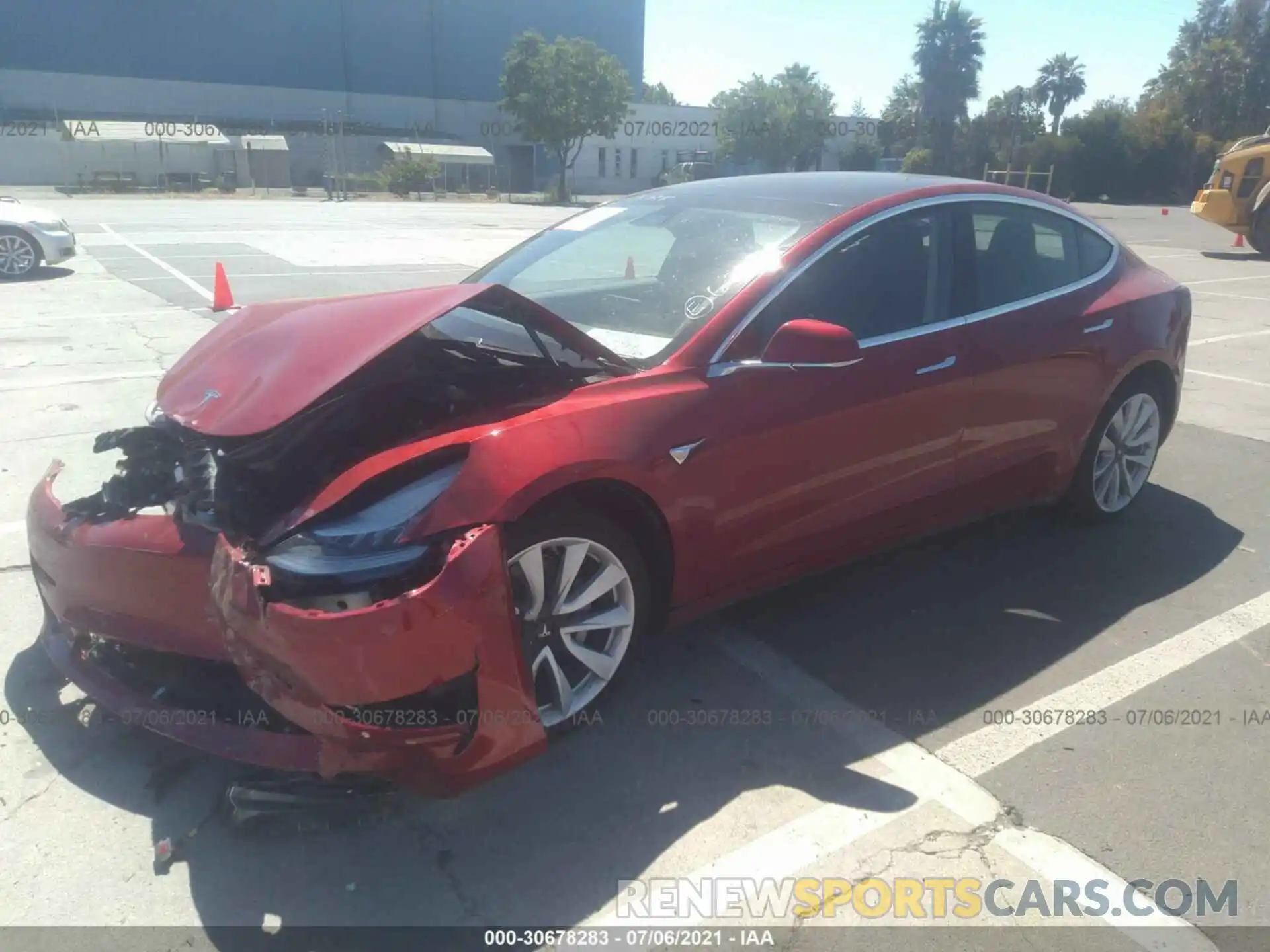 2 Photograph of a damaged car 5YJ3E1EC7LF647251 TESLA MODEL 3 2020