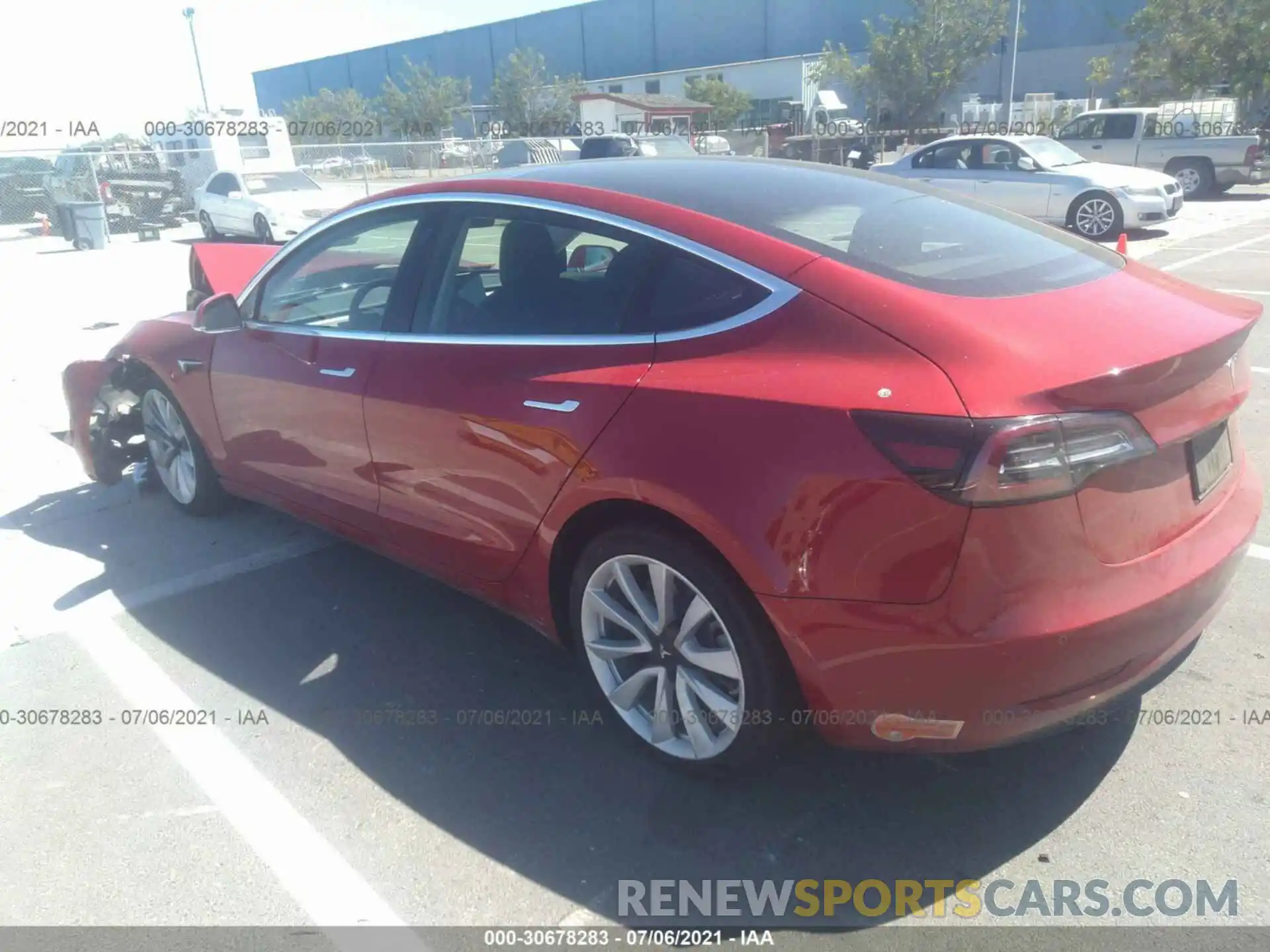 3 Photograph of a damaged car 5YJ3E1EC7LF647251 TESLA MODEL 3 2020