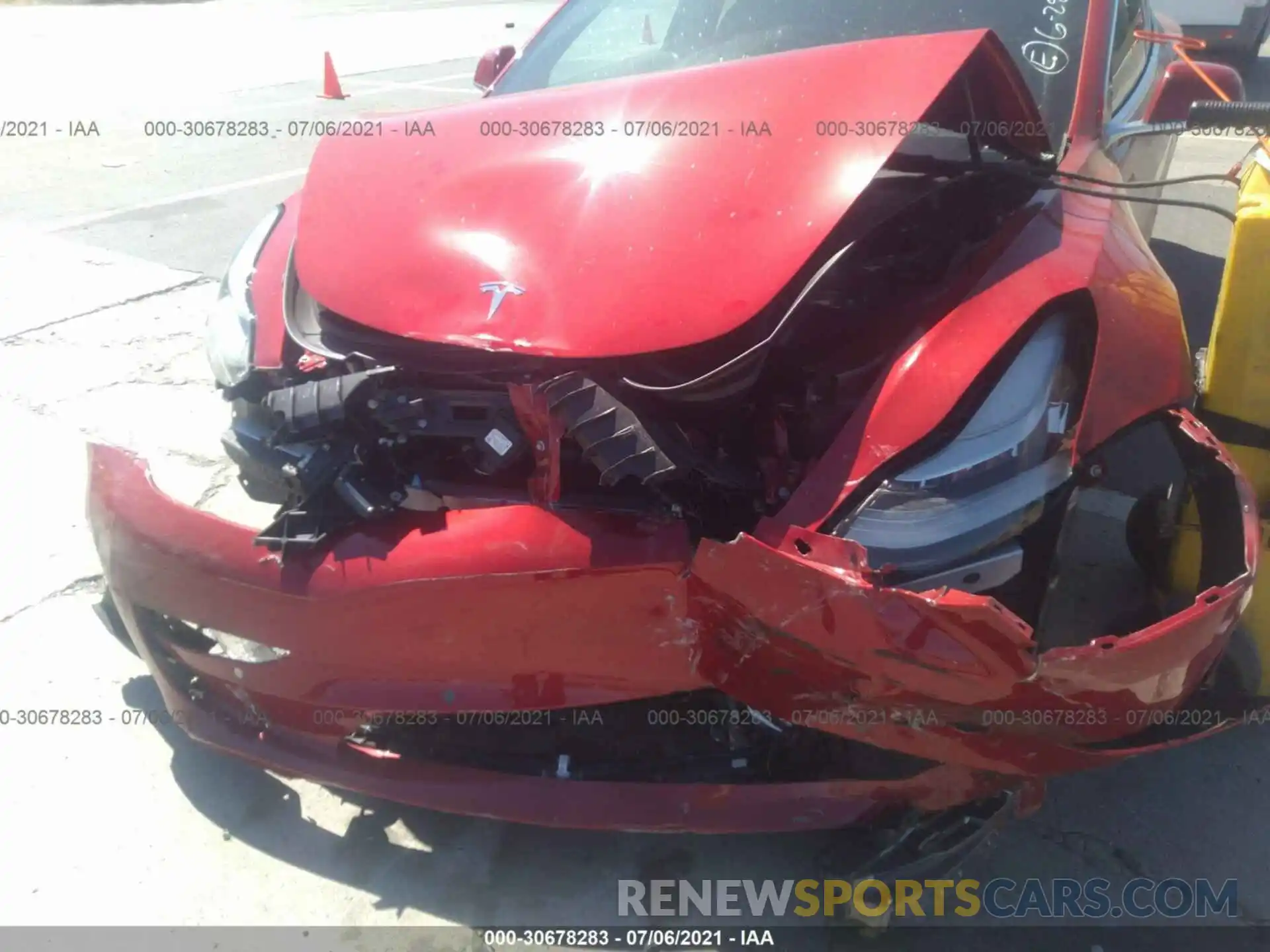 6 Photograph of a damaged car 5YJ3E1EC7LF647251 TESLA MODEL 3 2020