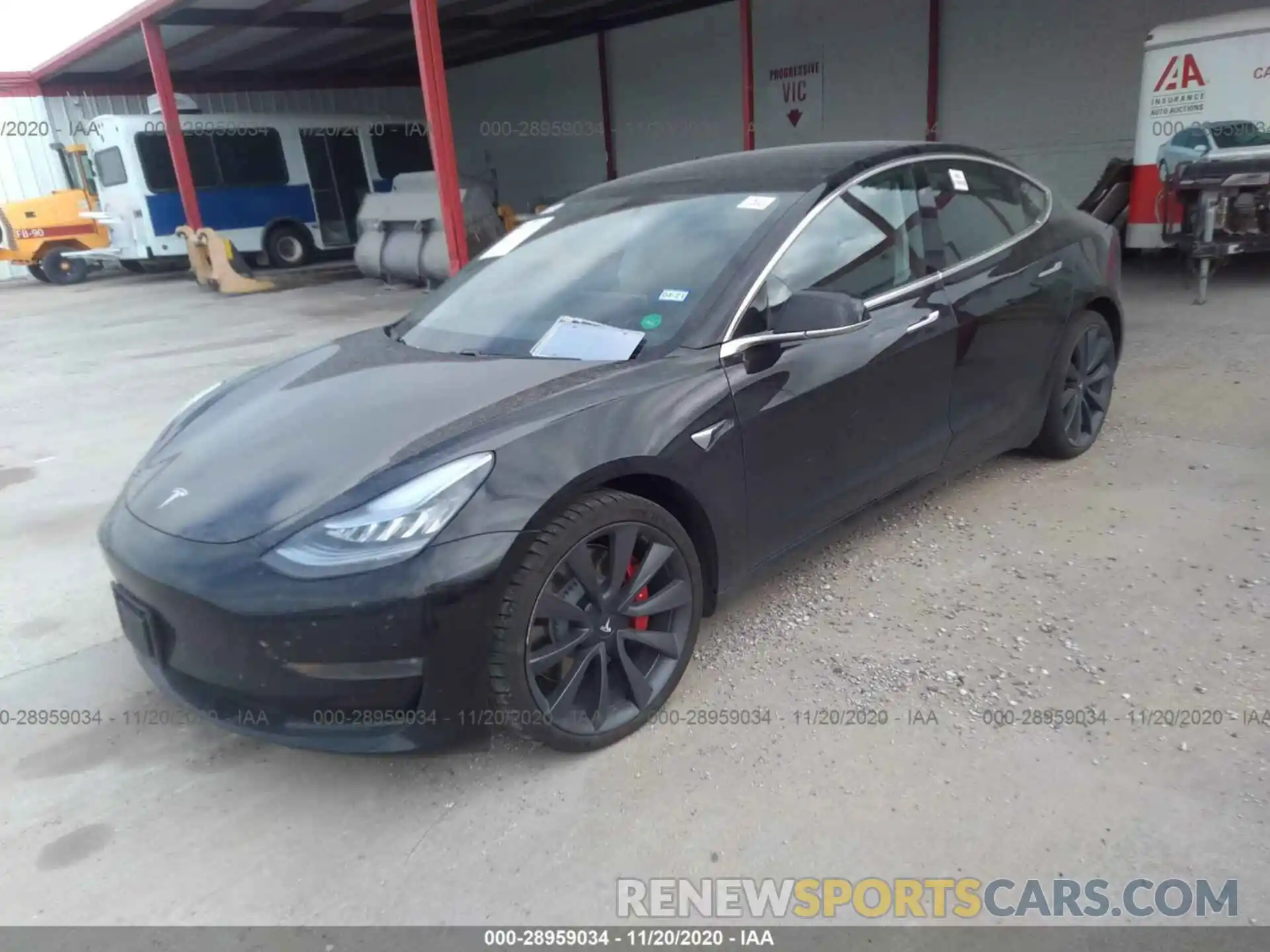 2 Photograph of a damaged car 5YJ3E1EC7LF713040 TESLA MODEL 3 2020