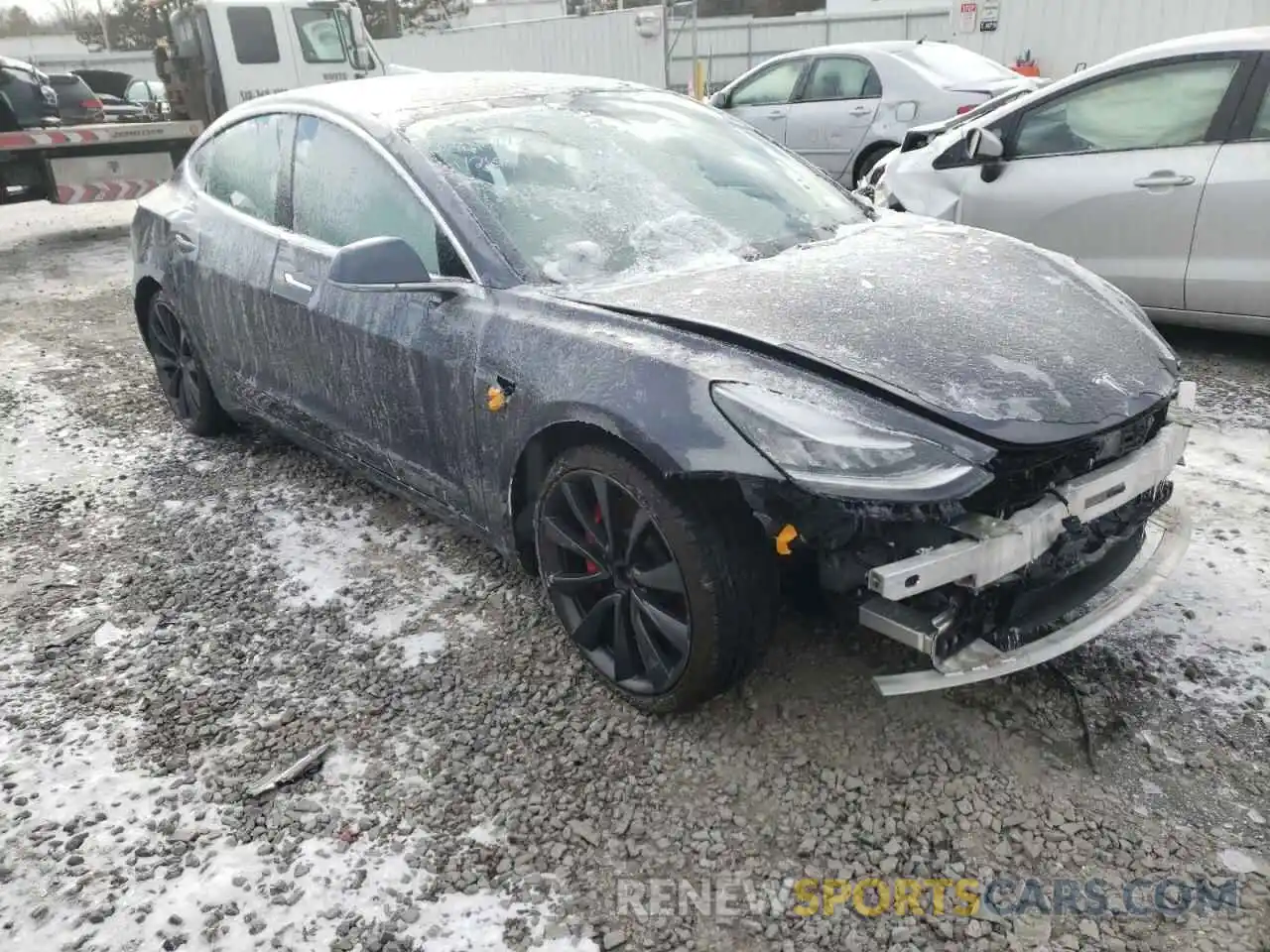 1 Photograph of a damaged car 5YJ3E1EC7LF714544 TESLA MODEL 3 2020