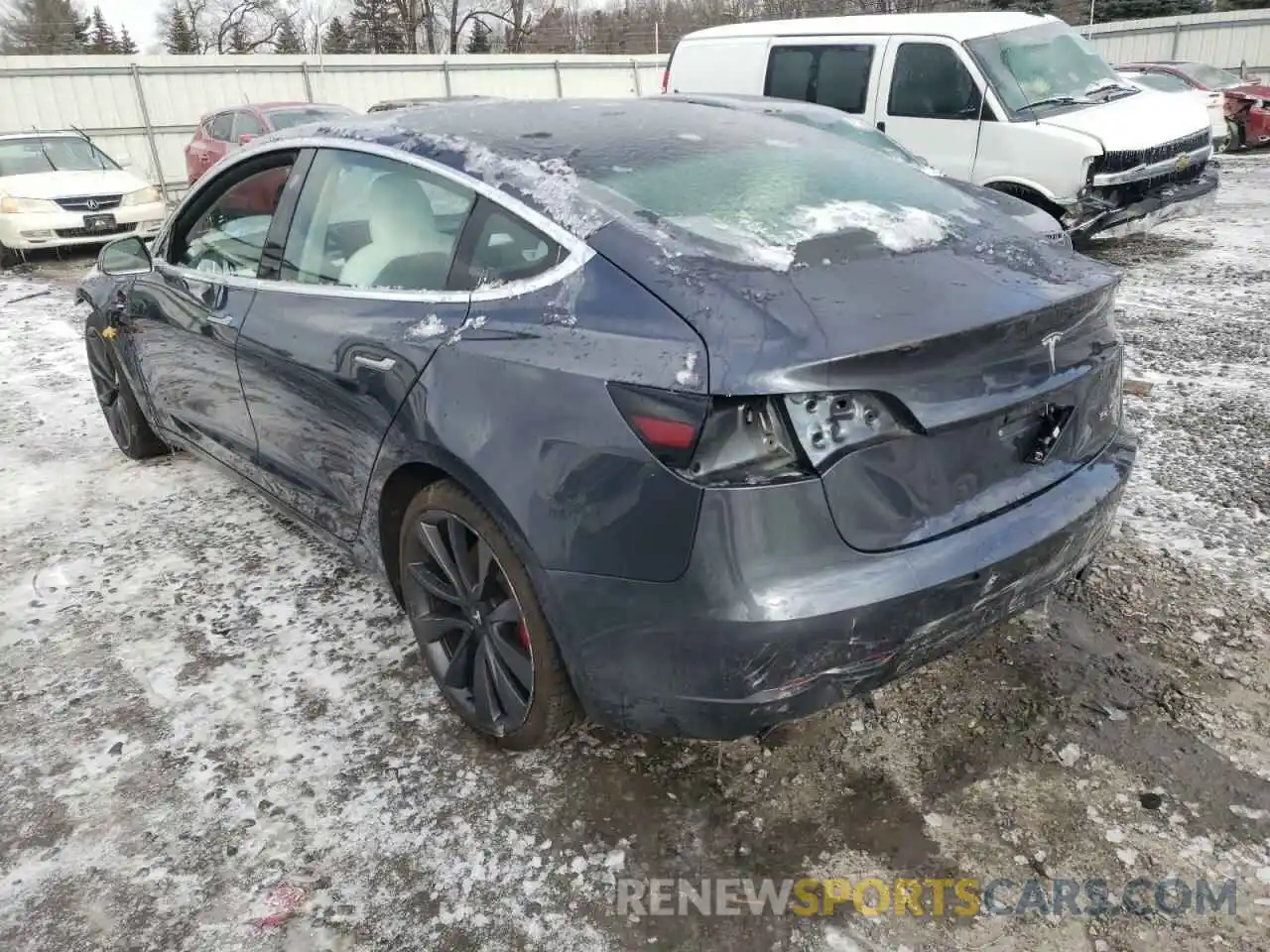 3 Photograph of a damaged car 5YJ3E1EC7LF714544 TESLA MODEL 3 2020