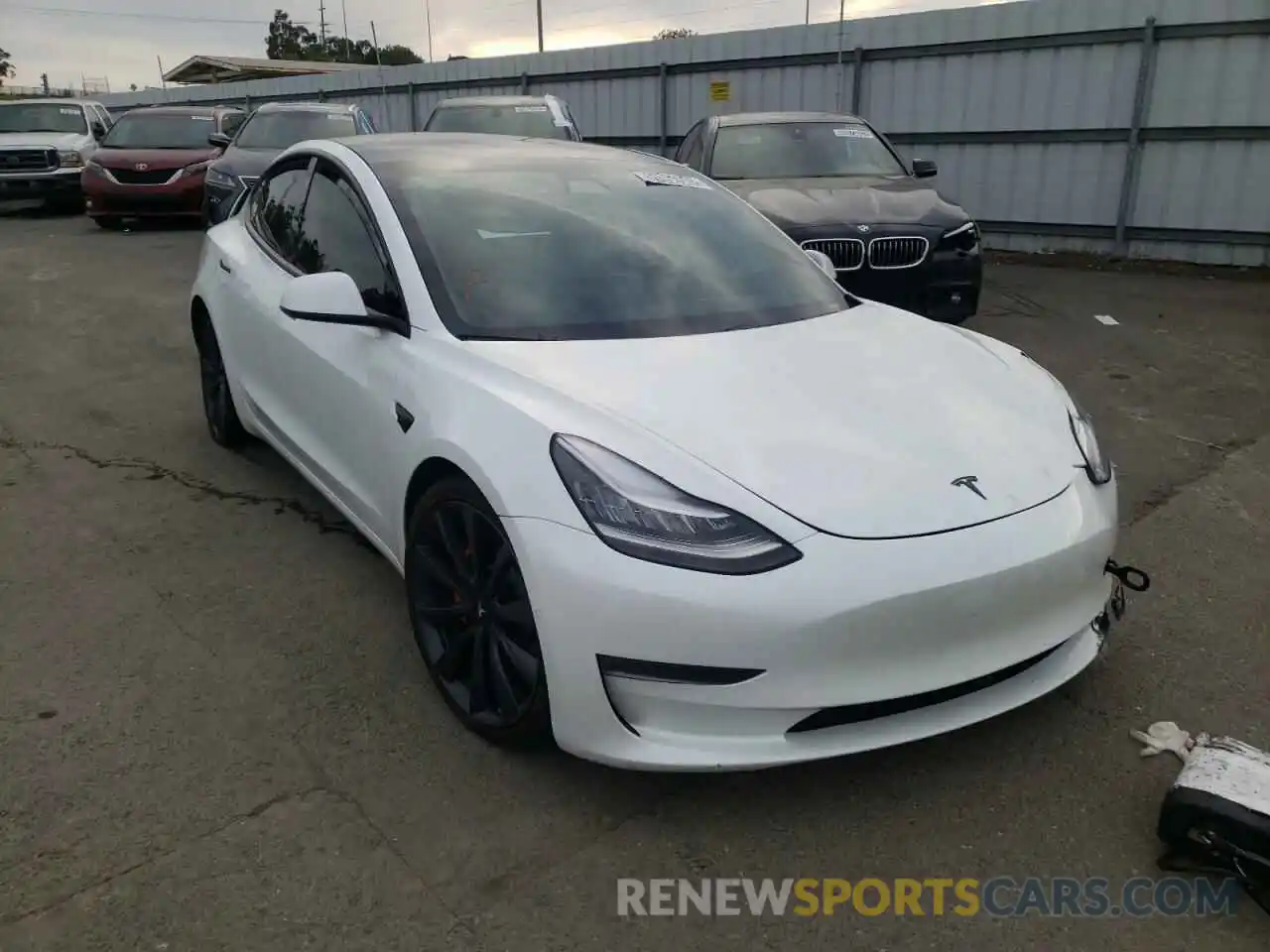 1 Photograph of a damaged car 5YJ3E1EC7LF715032 TESLA MODEL 3 2020