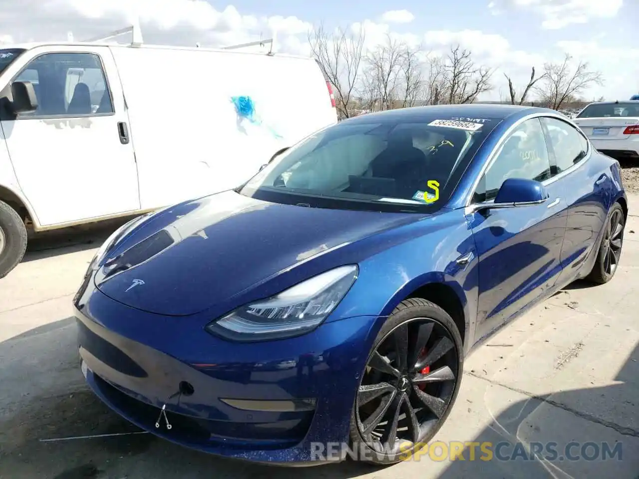 2 Photograph of a damaged car 5YJ3E1EC7LF722028 TESLA MODEL 3 2020