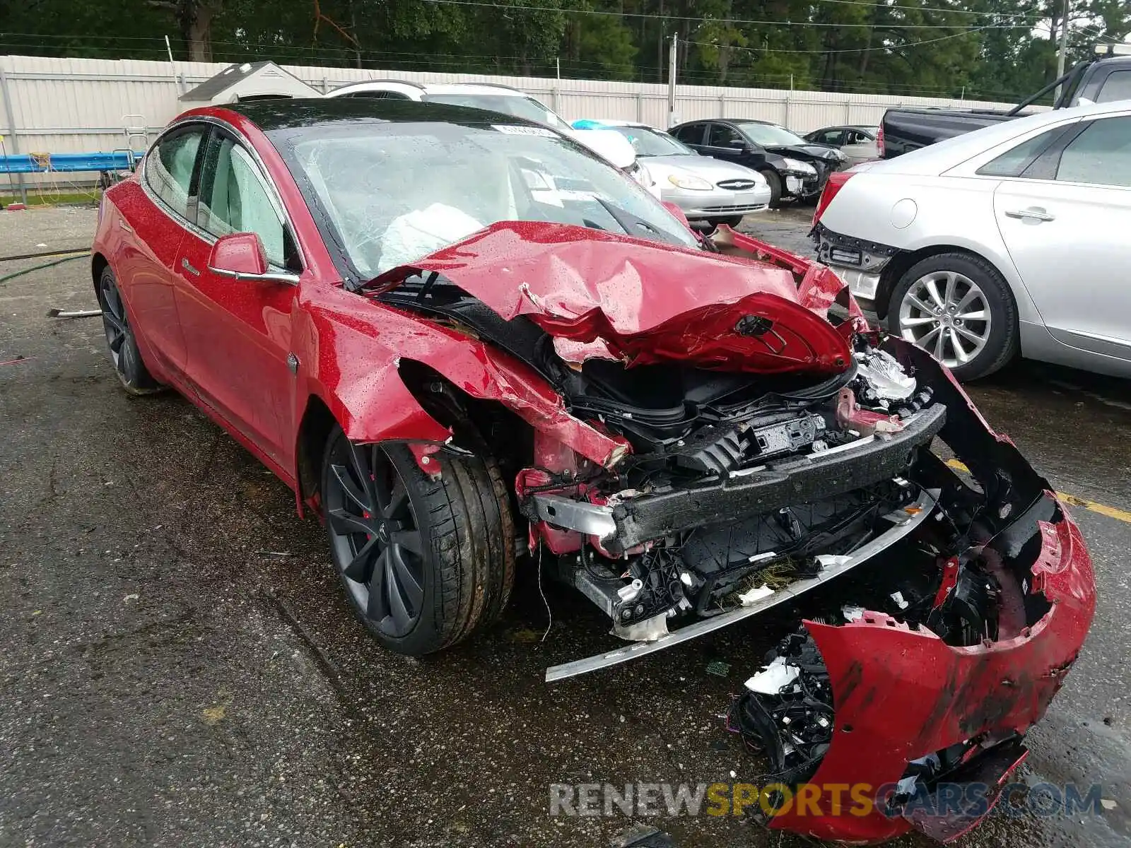 1 Photograph of a damaged car 5YJ3E1EC7LF736379 TESLA MODEL 3 2020