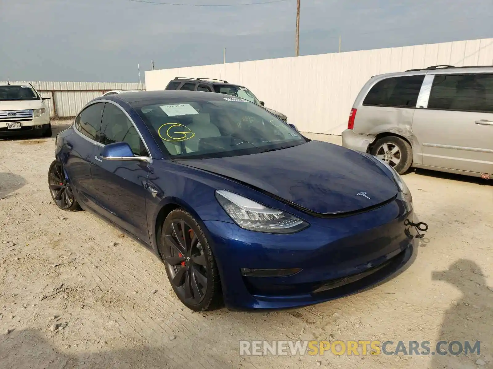 1 Photograph of a damaged car 5YJ3E1EC7LF796470 TESLA MODEL 3 2020