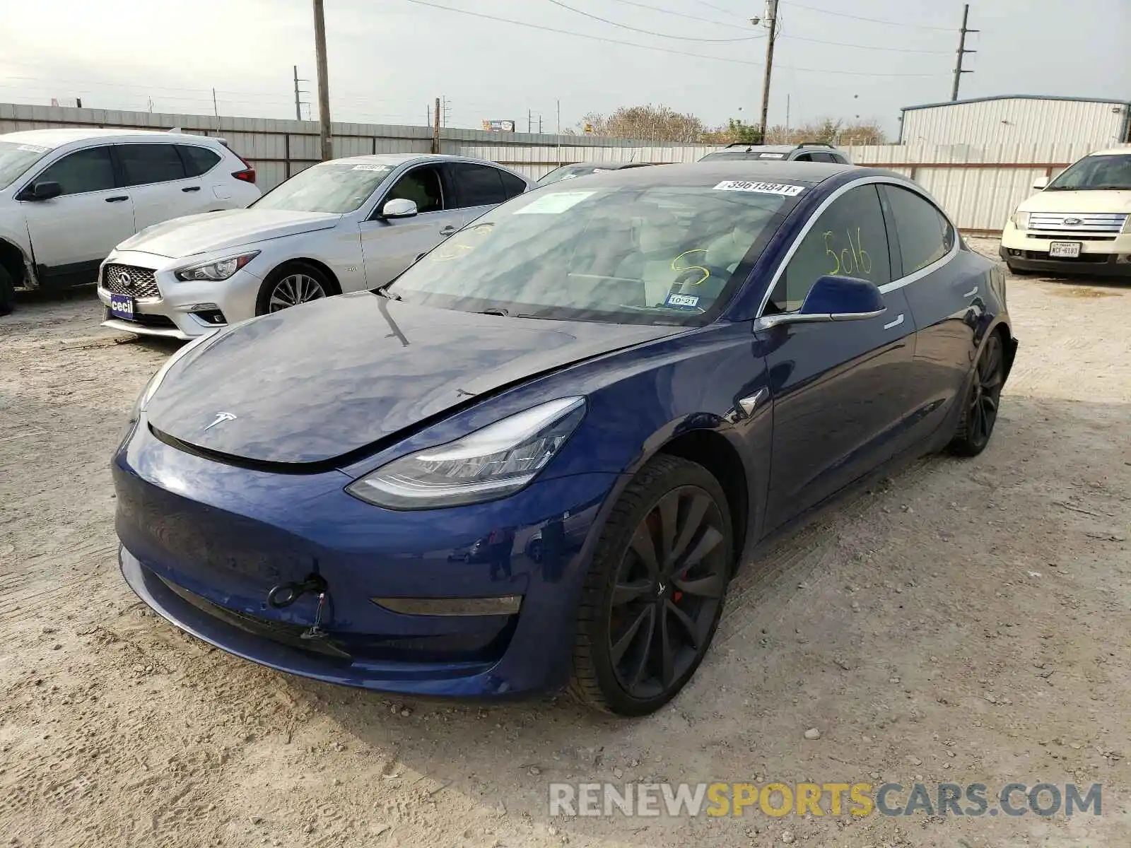 2 Photograph of a damaged car 5YJ3E1EC7LF796470 TESLA MODEL 3 2020