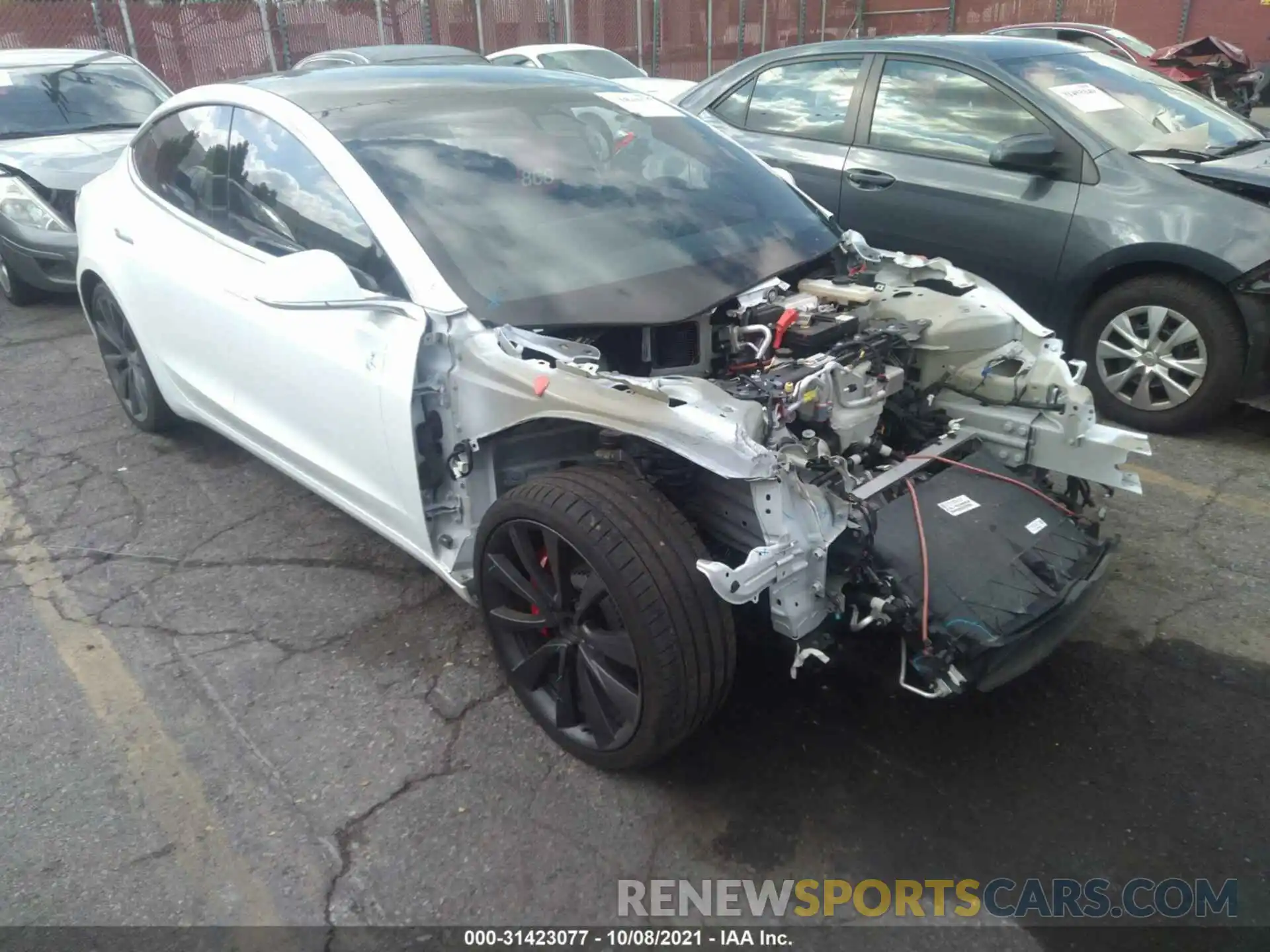 1 Photograph of a damaged car 5YJ3E1EC7LF805426 TESLA MODEL 3 2020