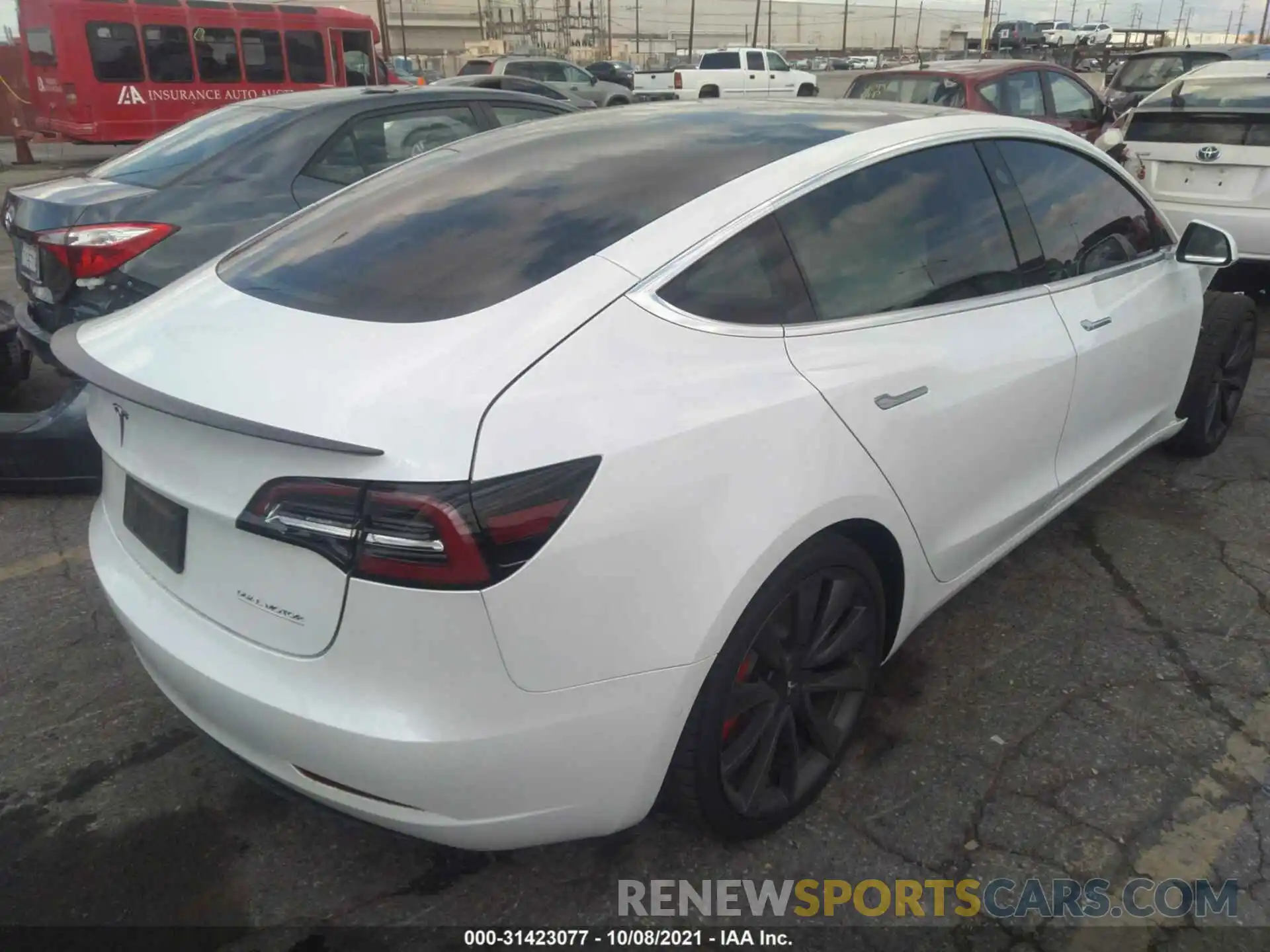 4 Фотография поврежденного автомобиля 5YJ3E1EC7LF805426 TESLA MODEL 3 2020