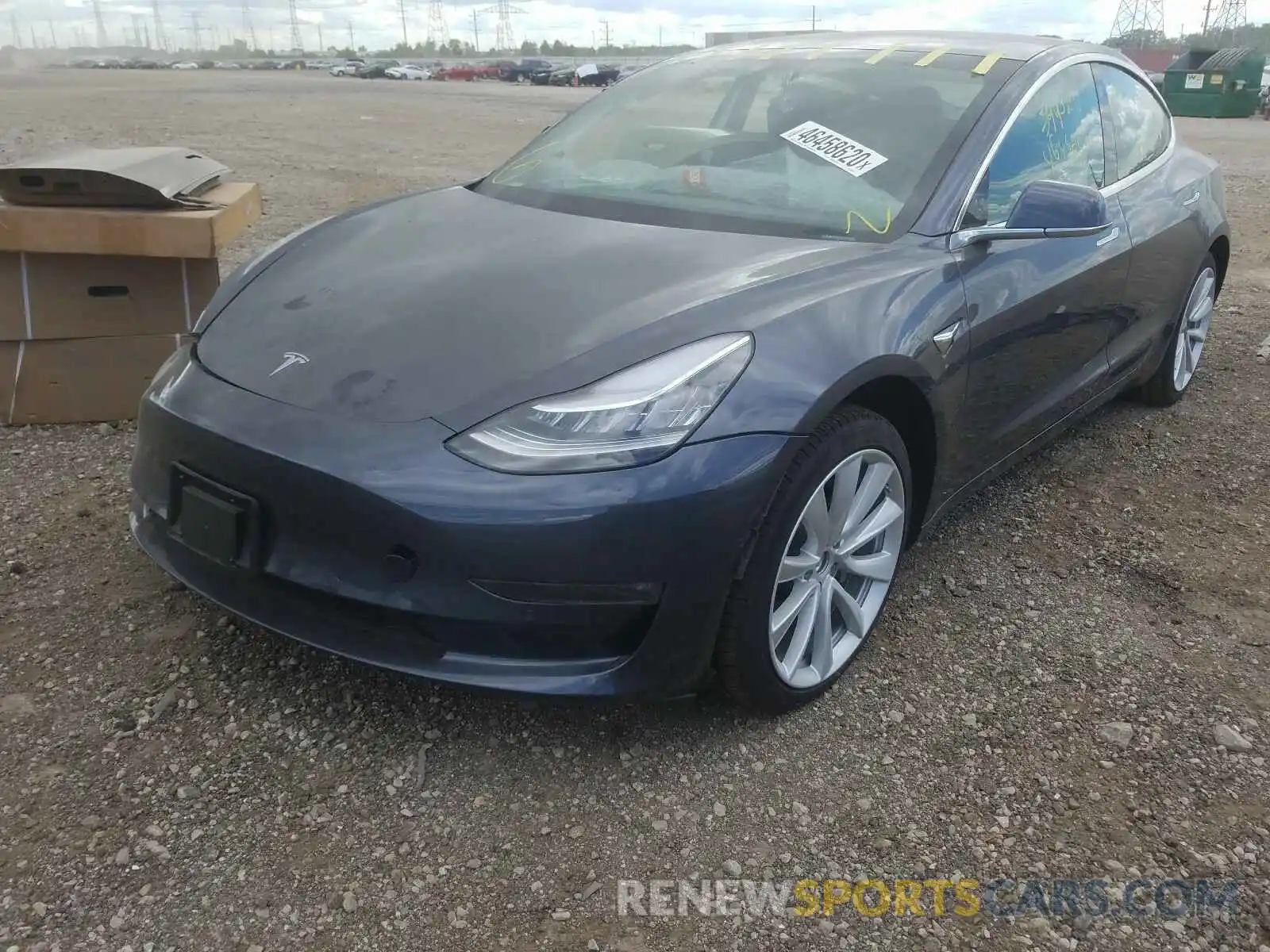 2 Photograph of a damaged car 5YJ3E1EC8LF586654 TESLA MODEL 3 2020