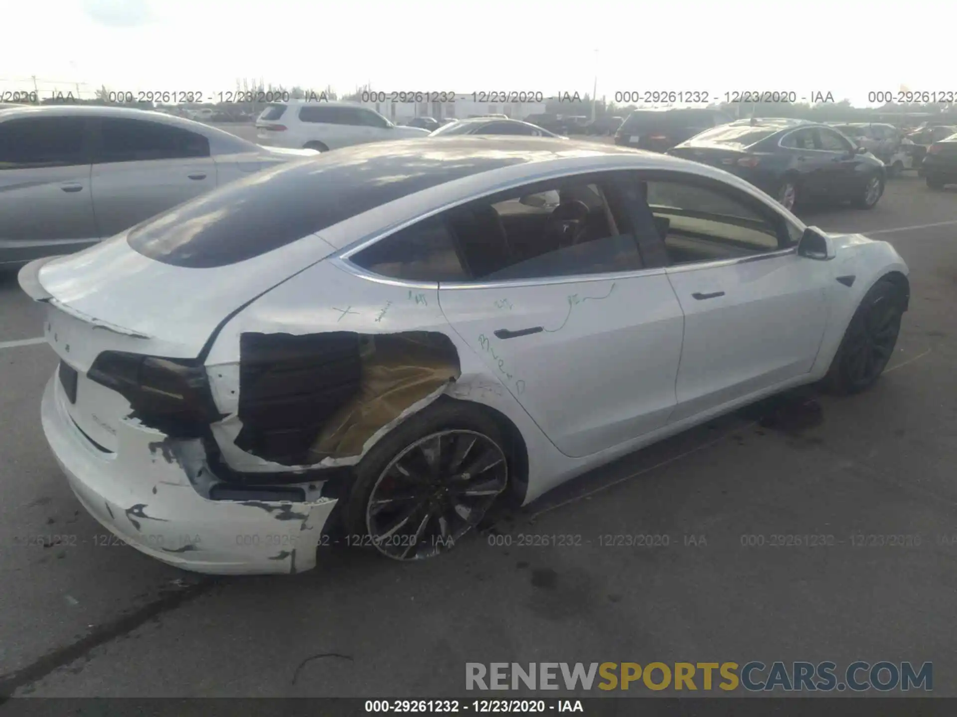 4 Photograph of a damaged car 5YJ3E1EC8LF587027 TESLA MODEL 3 2020