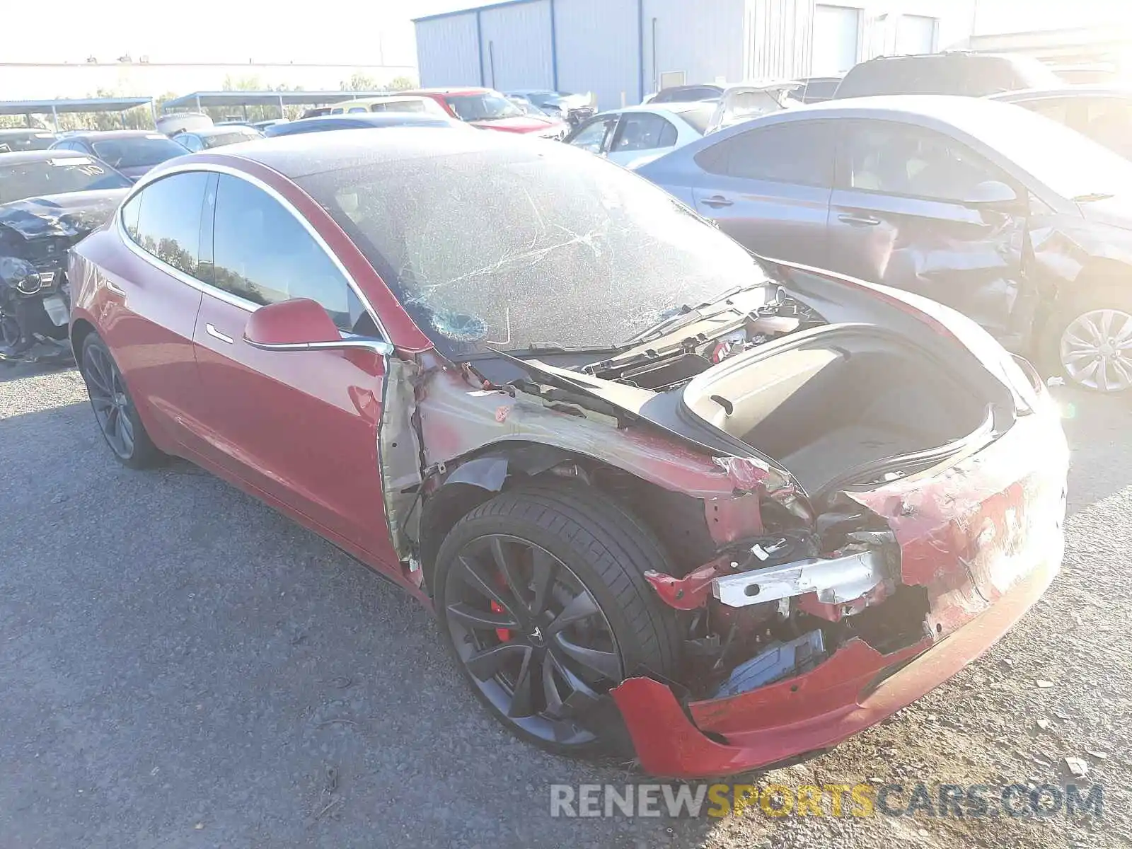 1 Photograph of a damaged car 5YJ3E1EC8LF624531 TESLA MODEL 3 2020