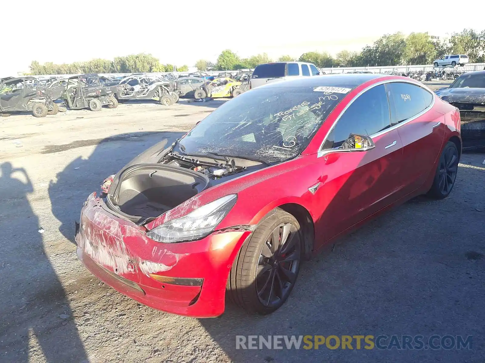 2 Photograph of a damaged car 5YJ3E1EC8LF624531 TESLA MODEL 3 2020