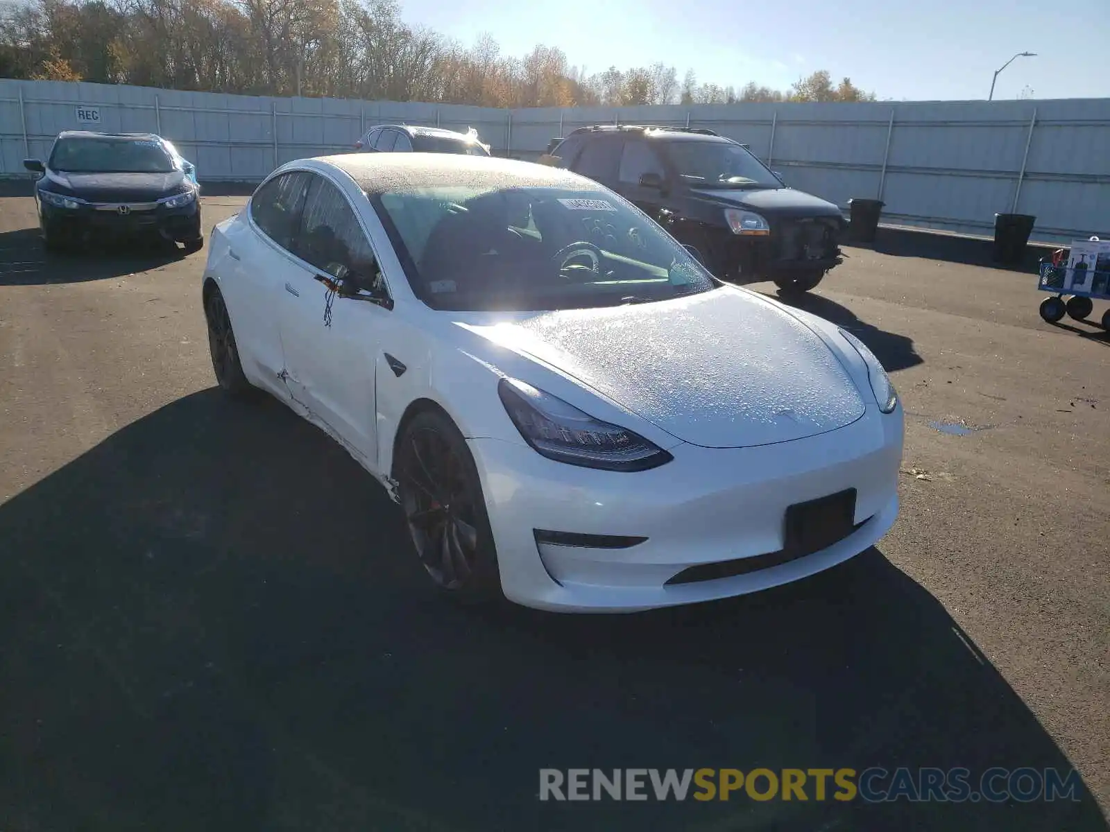 1 Photograph of a damaged car 5YJ3E1EC8LF641393 TESLA MODEL 3 2020