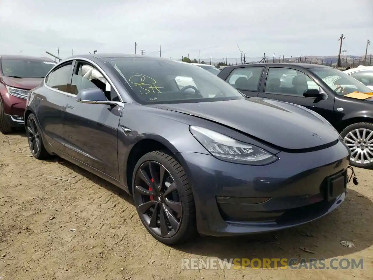 1 Photograph of a damaged car 5YJ3E1EC8LF713368 TESLA MODEL 3 2020