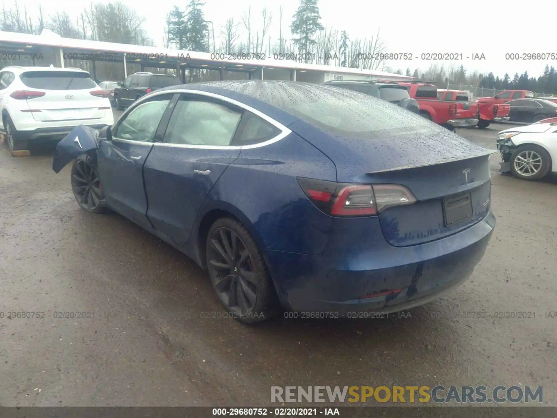 3 Photograph of a damaged car 5YJ3E1EC8LF719414 TESLA MODEL 3 2020