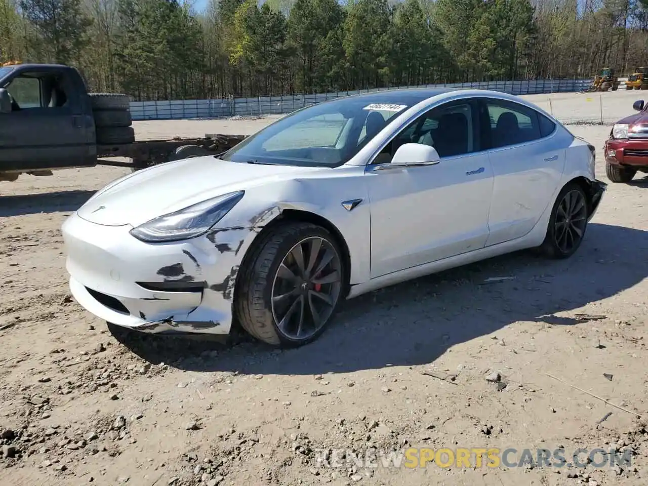 1 Photograph of a damaged car 5YJ3E1EC8LF722474 TESLA MODEL 3 2020