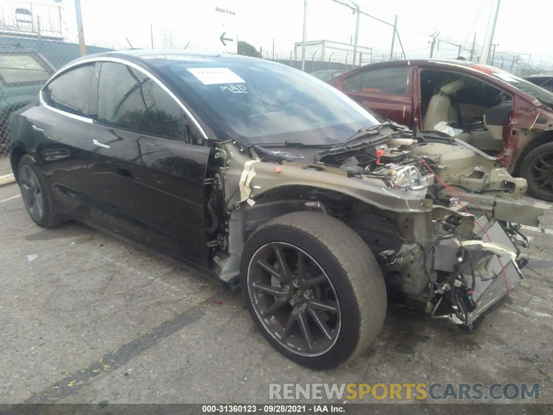 1 Photograph of a damaged car 5YJ3E1EC8LF742045 TESLA MODEL 3 2020