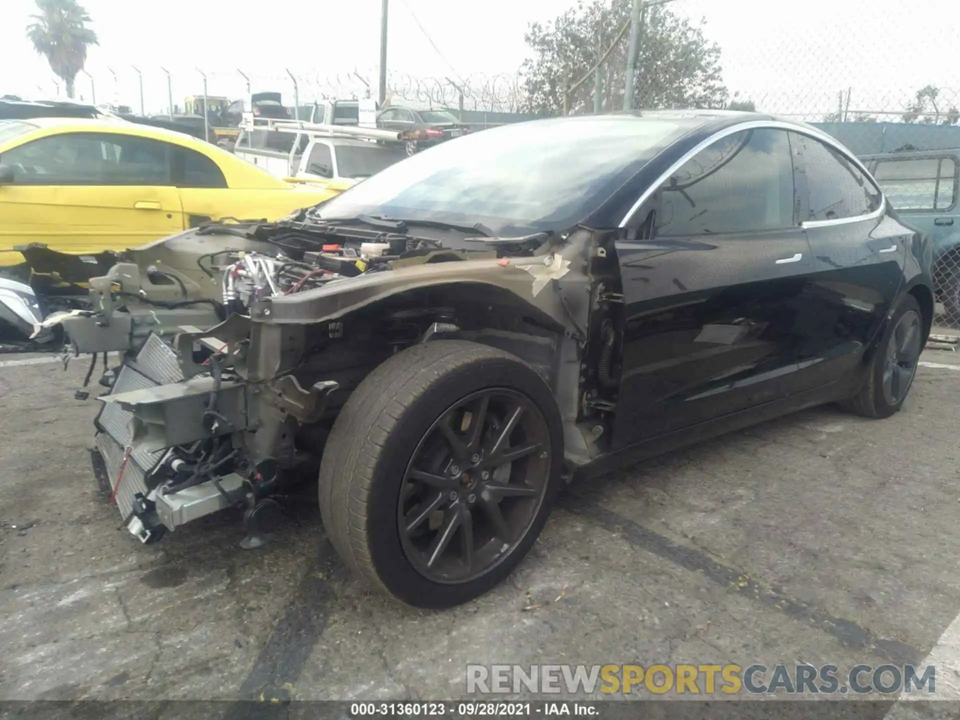 2 Photograph of a damaged car 5YJ3E1EC8LF742045 TESLA MODEL 3 2020