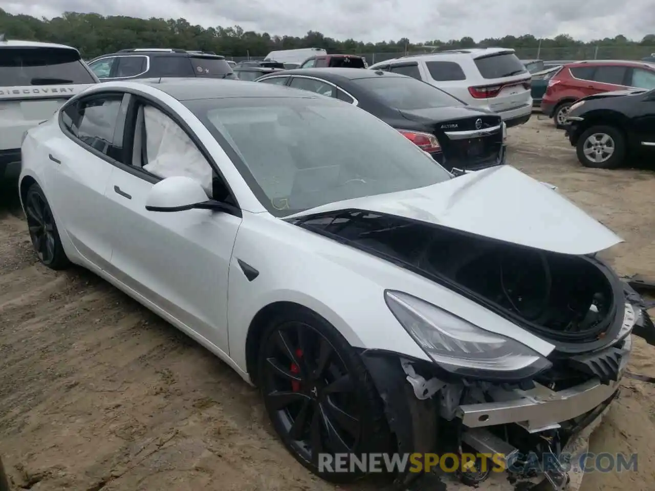 1 Photograph of a damaged car 5YJ3E1EC8LF796512 TESLA MODEL 3 2020