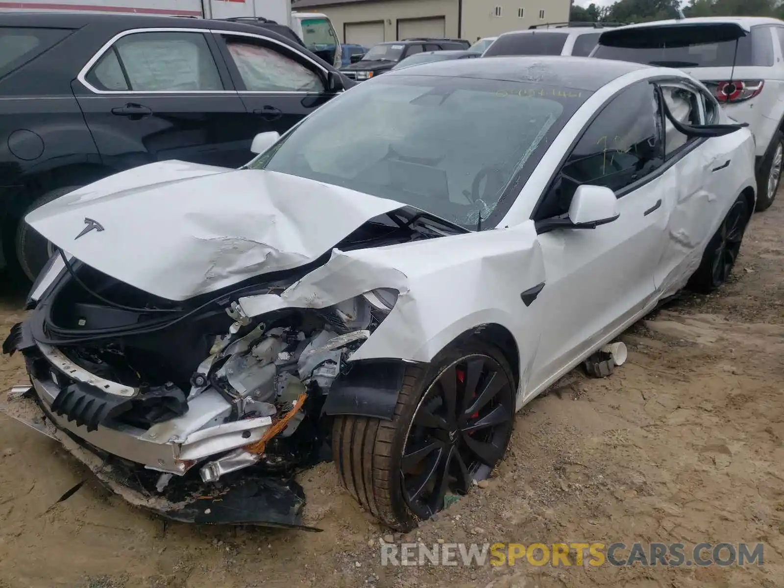 2 Photograph of a damaged car 5YJ3E1EC8LF796512 TESLA MODEL 3 2020