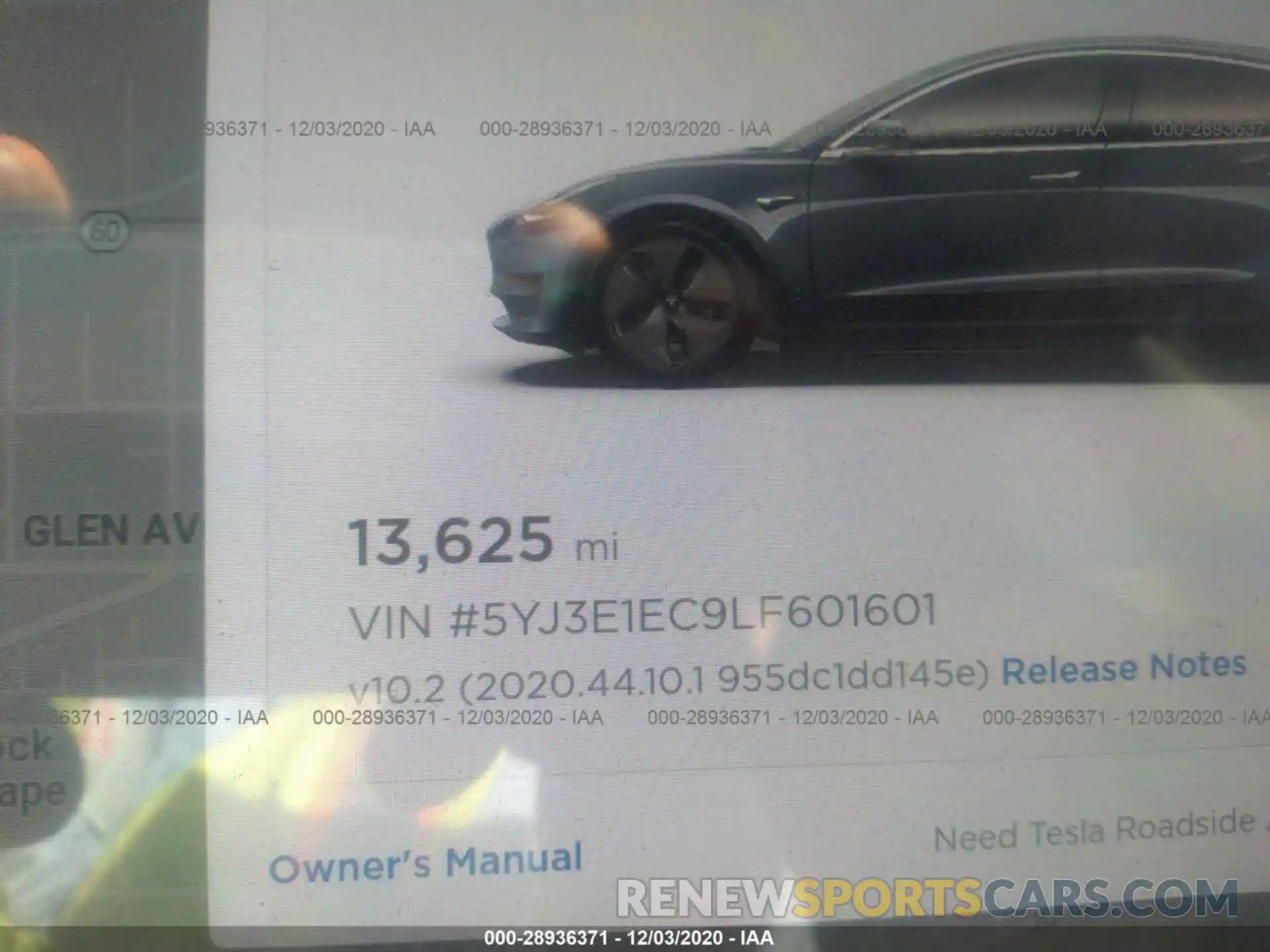 7 Photograph of a damaged car 5YJ3E1EC9LF601601 TESLA MODEL 3 2020