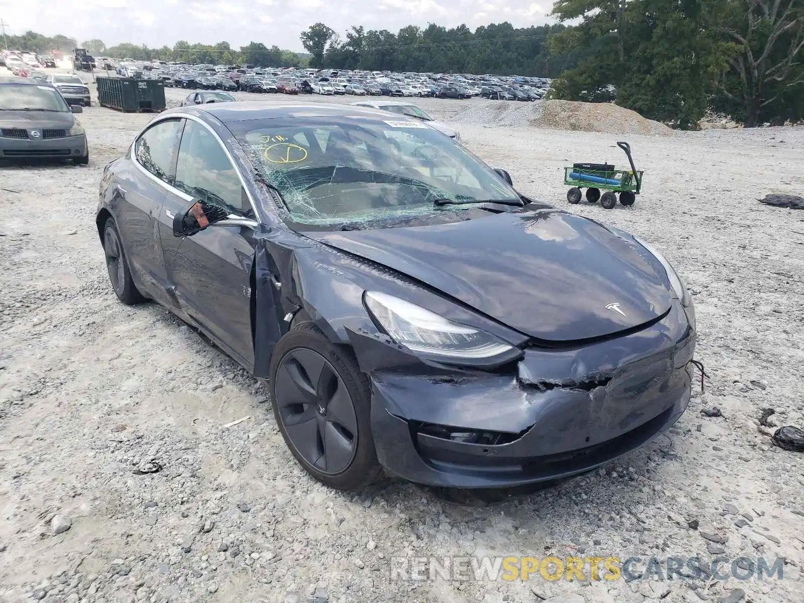 1 Photograph of a damaged car 5YJ3E1EC9LF601694 TESLA MODEL 3 2020