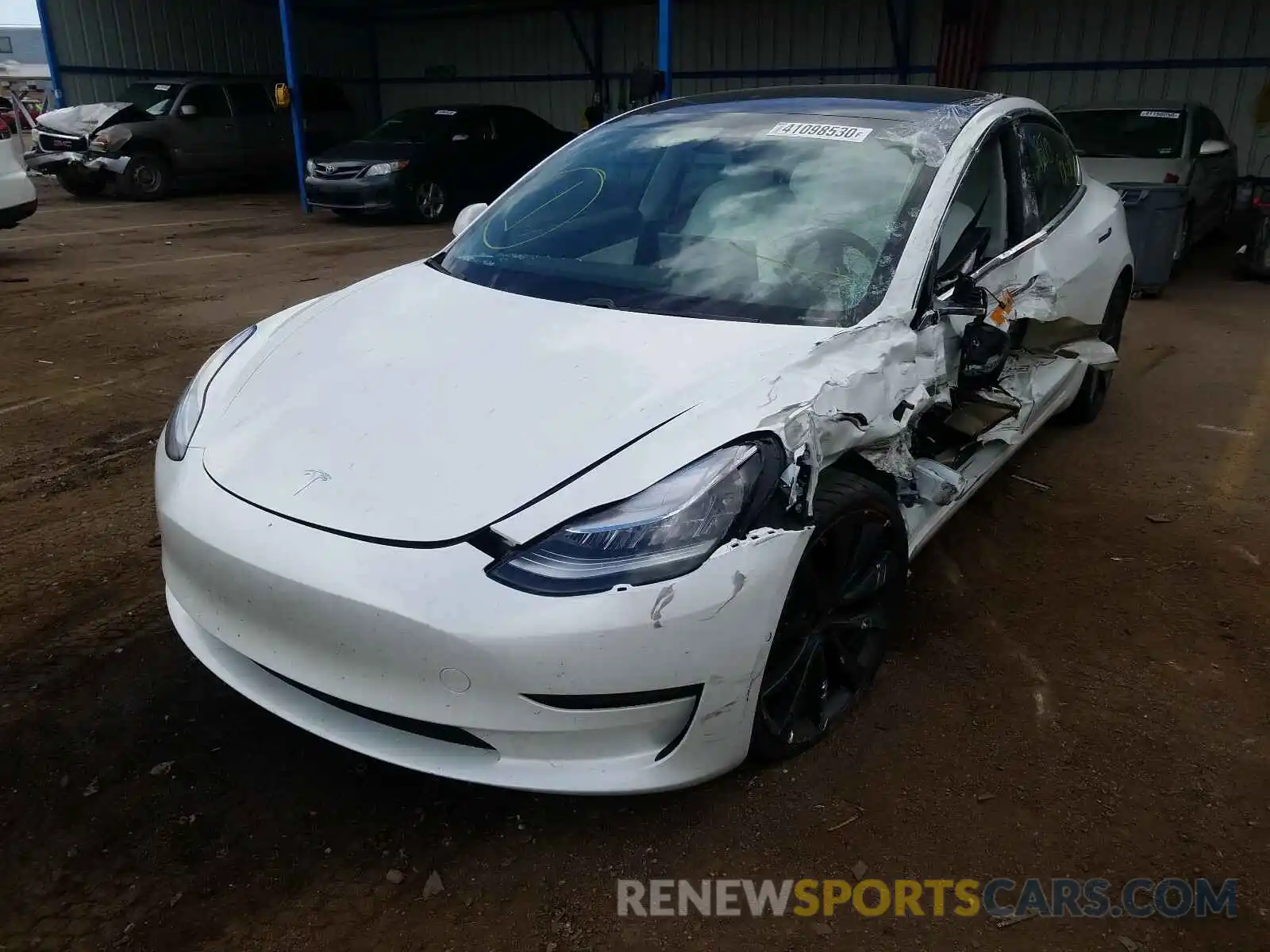 2 Photograph of a damaged car 5YJ3E1EC9LF624702 TESLA MODEL 3 2020