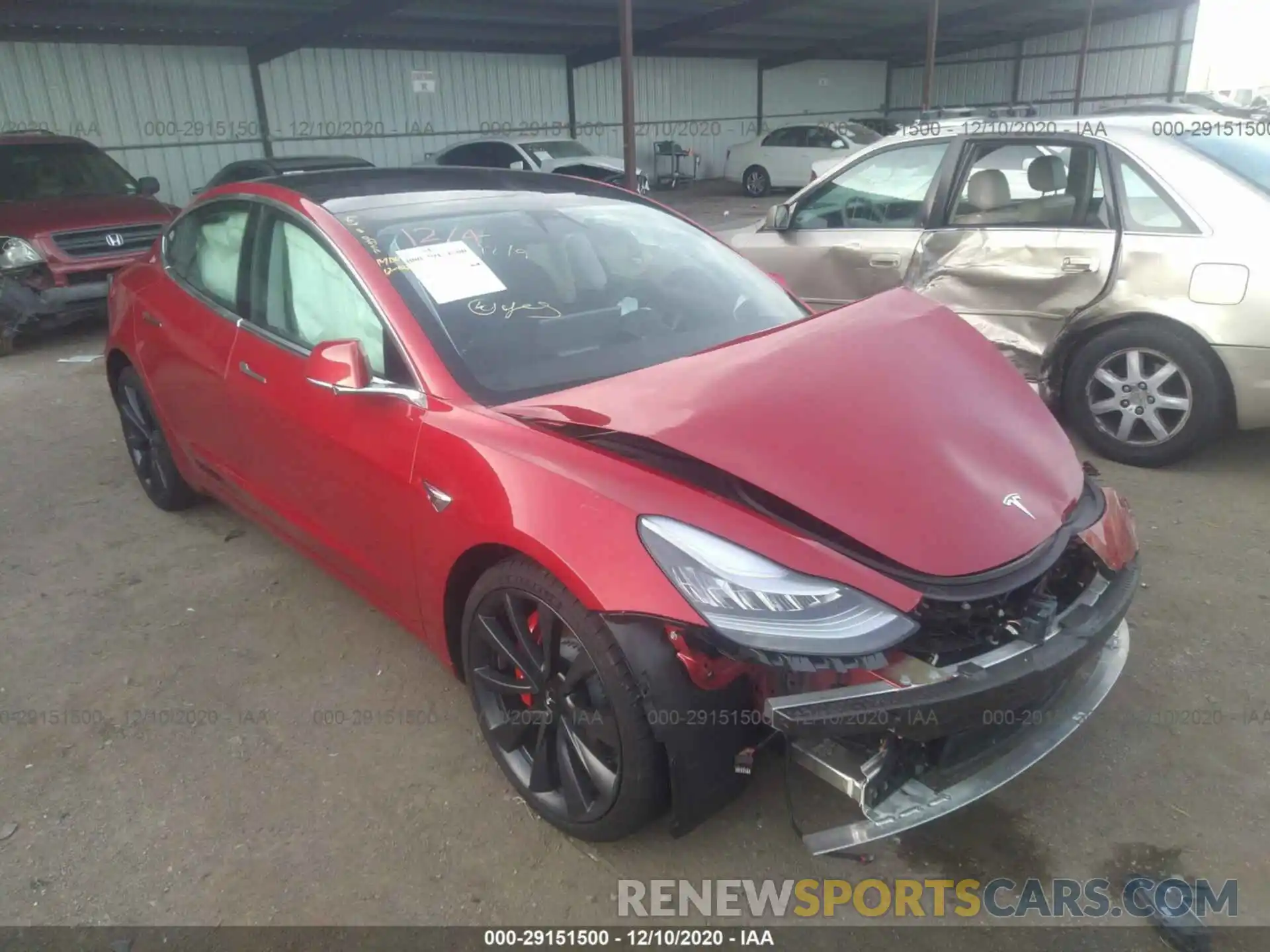 1 Photograph of a damaged car 5YJ3E1EC9LF641080 TESLA MODEL 3 2020