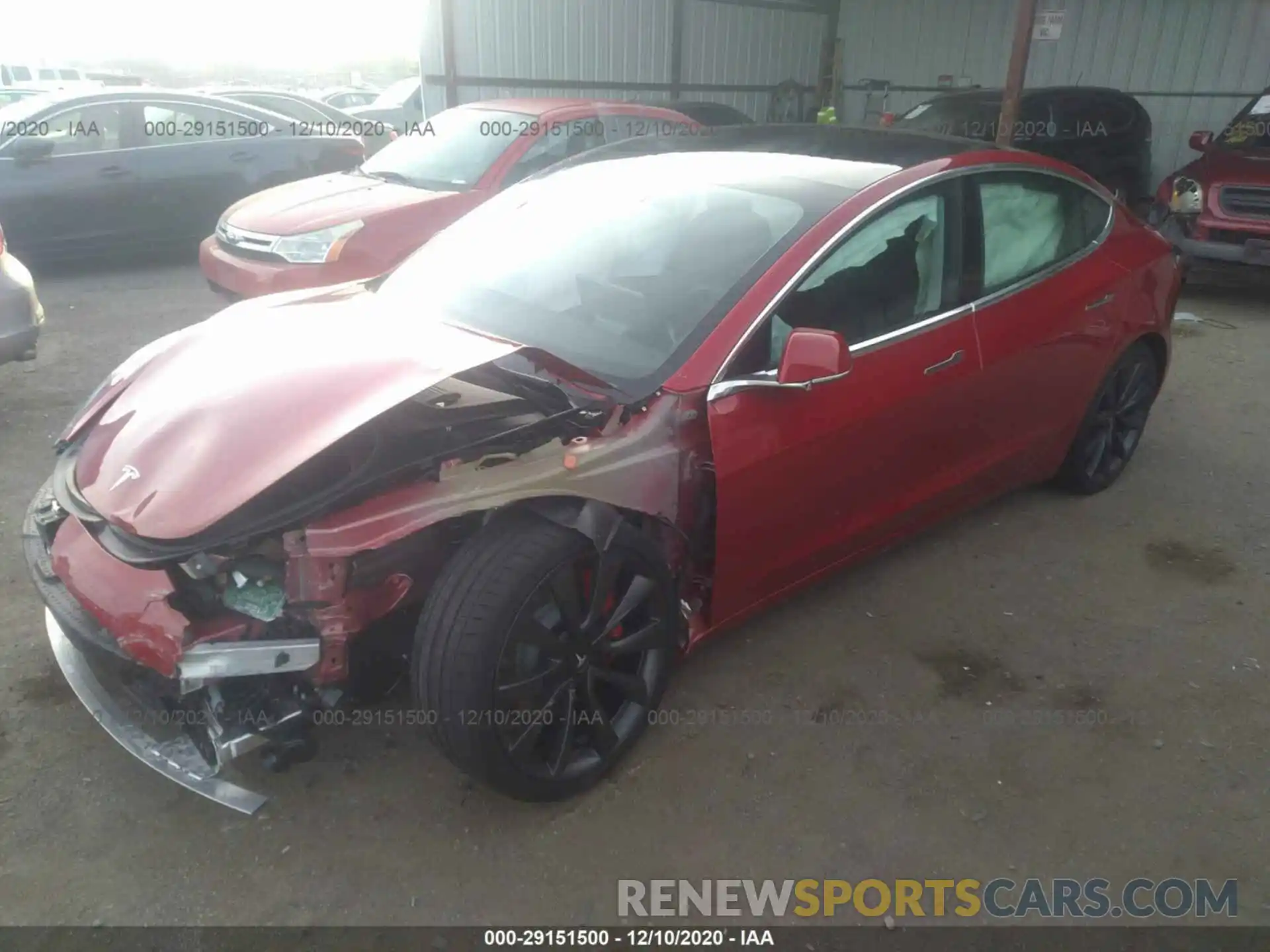 2 Photograph of a damaged car 5YJ3E1EC9LF641080 TESLA MODEL 3 2020