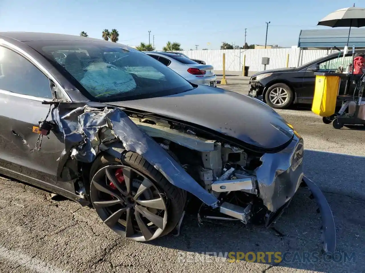 9 Photograph of a damaged car 5YJ3E1EC9LF647137 TESLA MODEL 3 2020