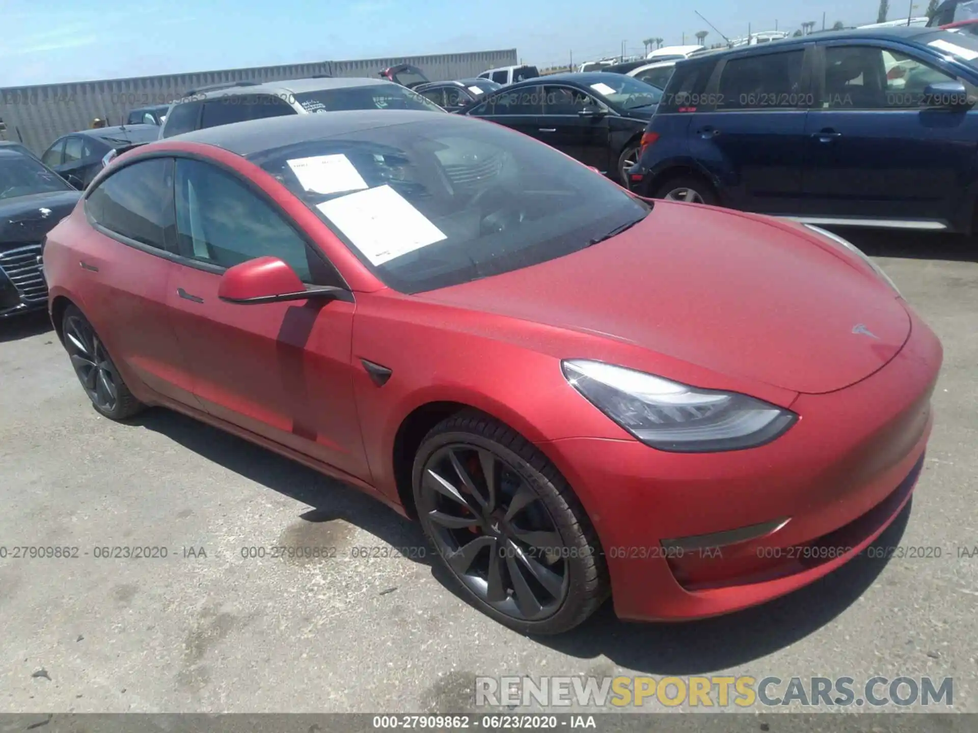 1 Photograph of a damaged car 5YJ3E1EC9LF669610 TESLA MODEL 3 2020