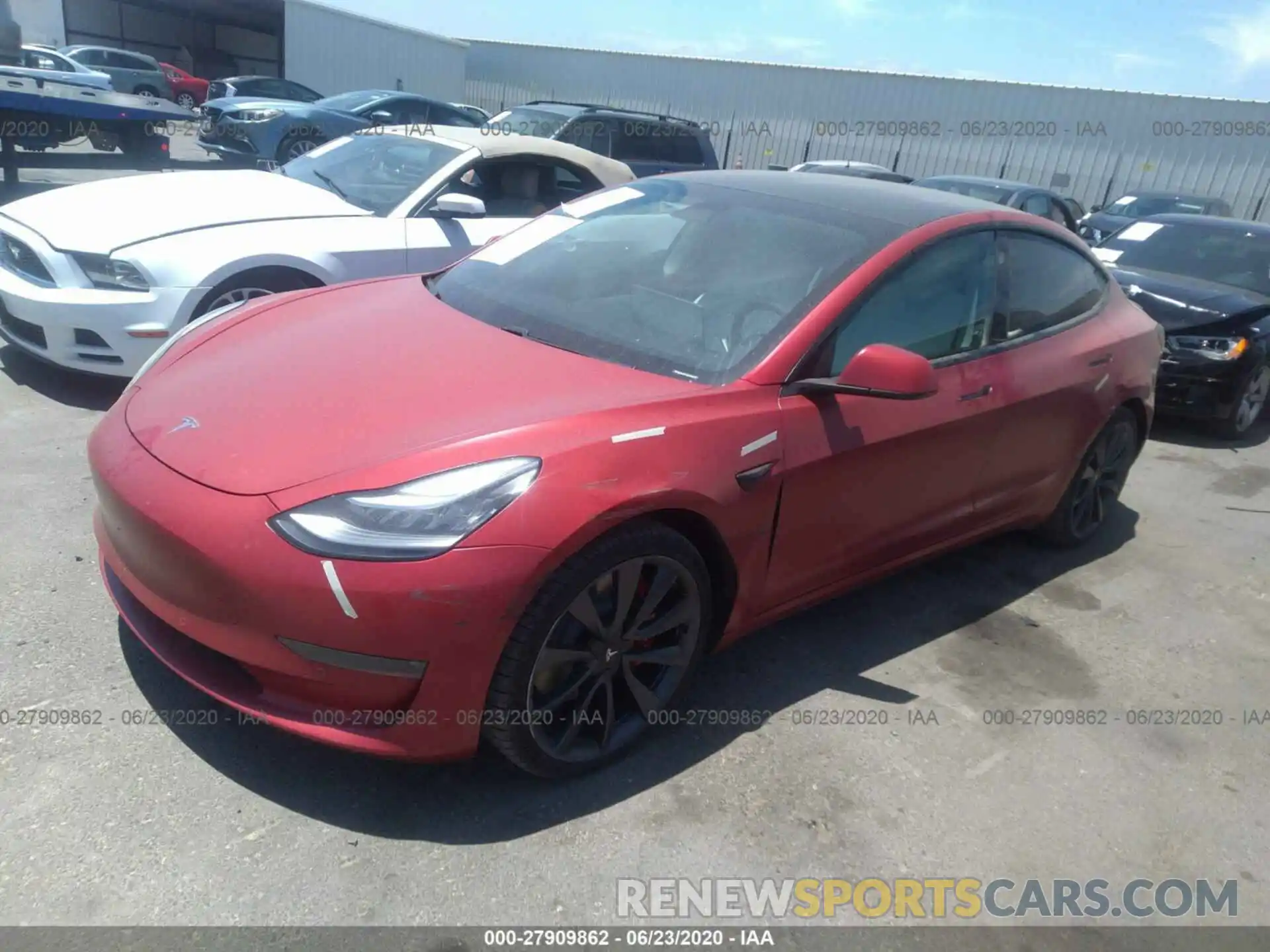 2 Photograph of a damaged car 5YJ3E1EC9LF669610 TESLA MODEL 3 2020