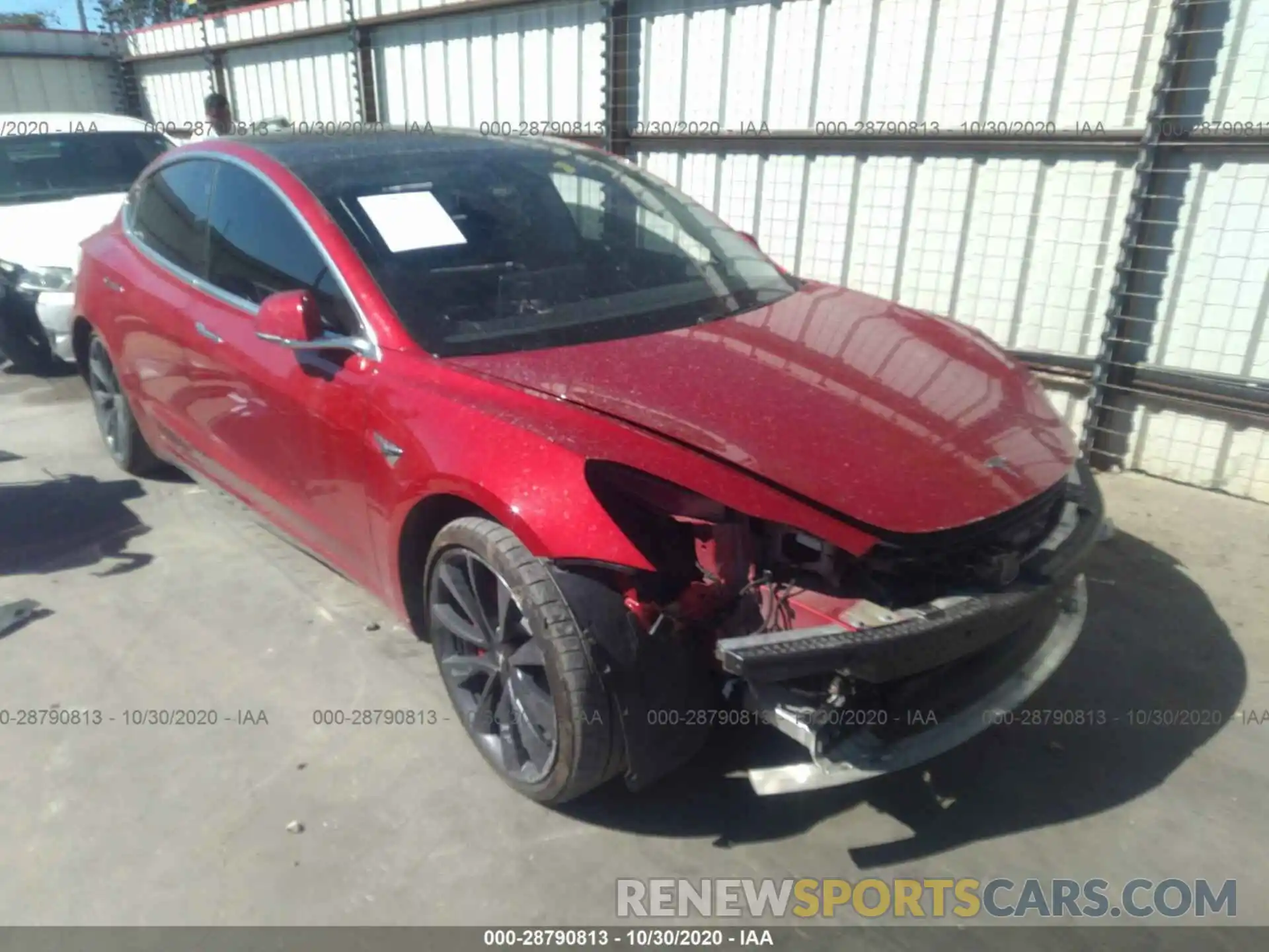 1 Photograph of a damaged car 5YJ3E1EC9LF713668 TESLA MODEL 3 2020