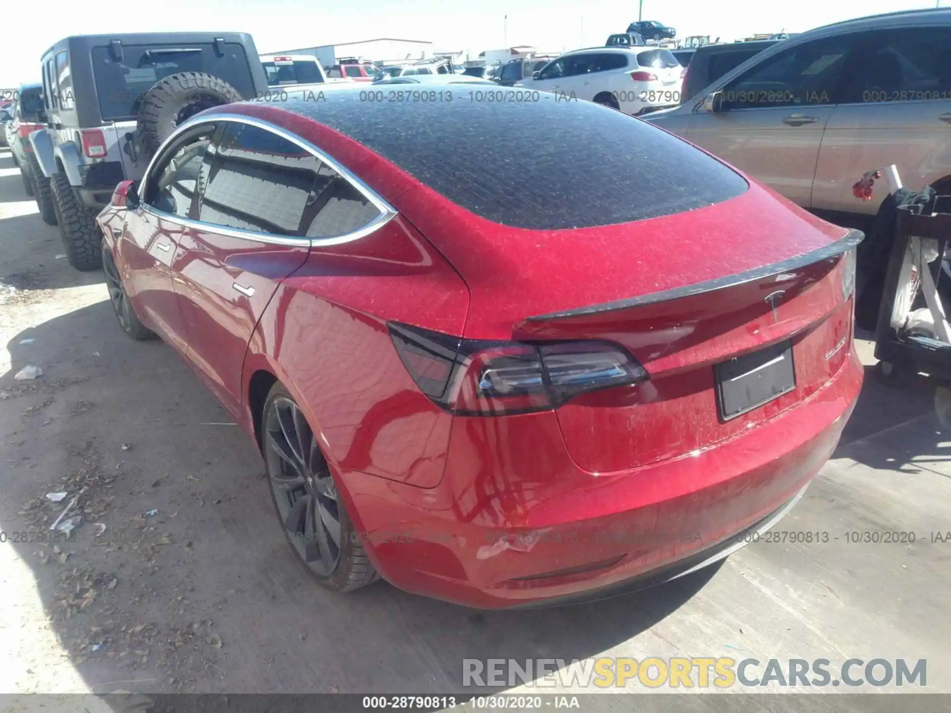 3 Photograph of a damaged car 5YJ3E1EC9LF713668 TESLA MODEL 3 2020