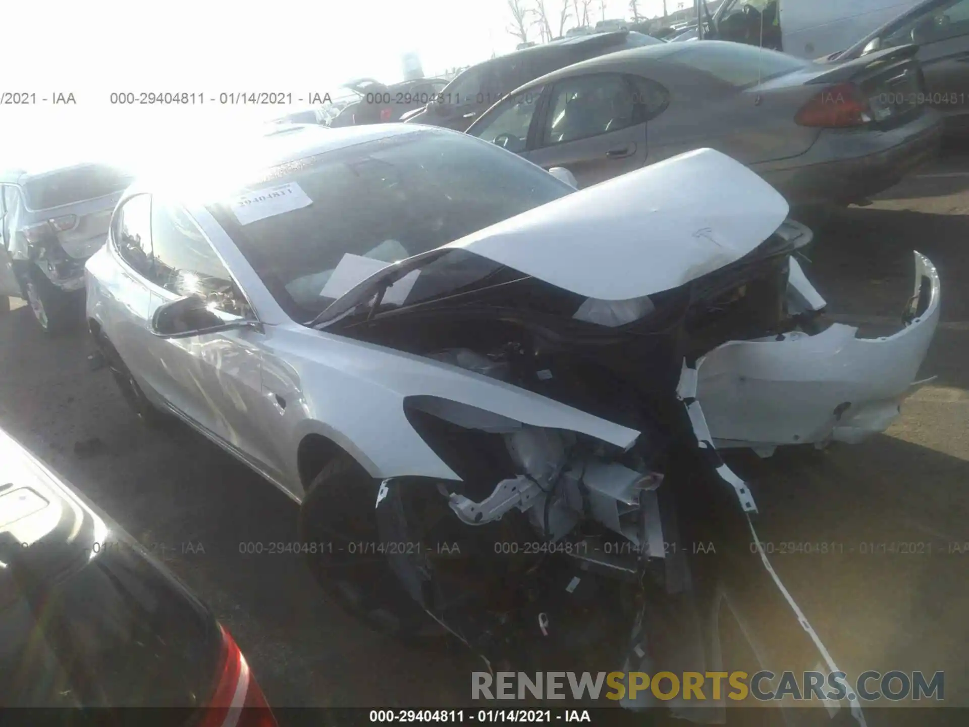 1 Photograph of a damaged car 5YJ3E1EC9LF714321 TESLA MODEL 3 2020