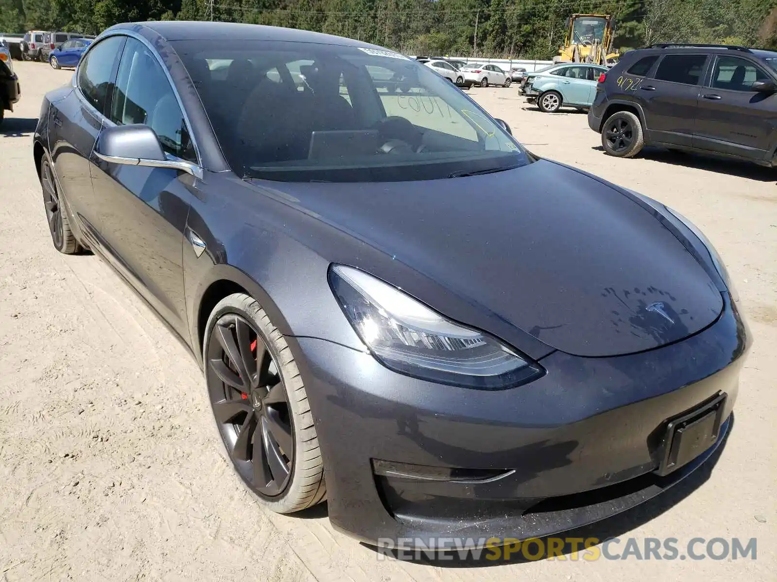 1 Photograph of a damaged car 5YJ3E1EC9LF719714 TESLA MODEL 3 2020