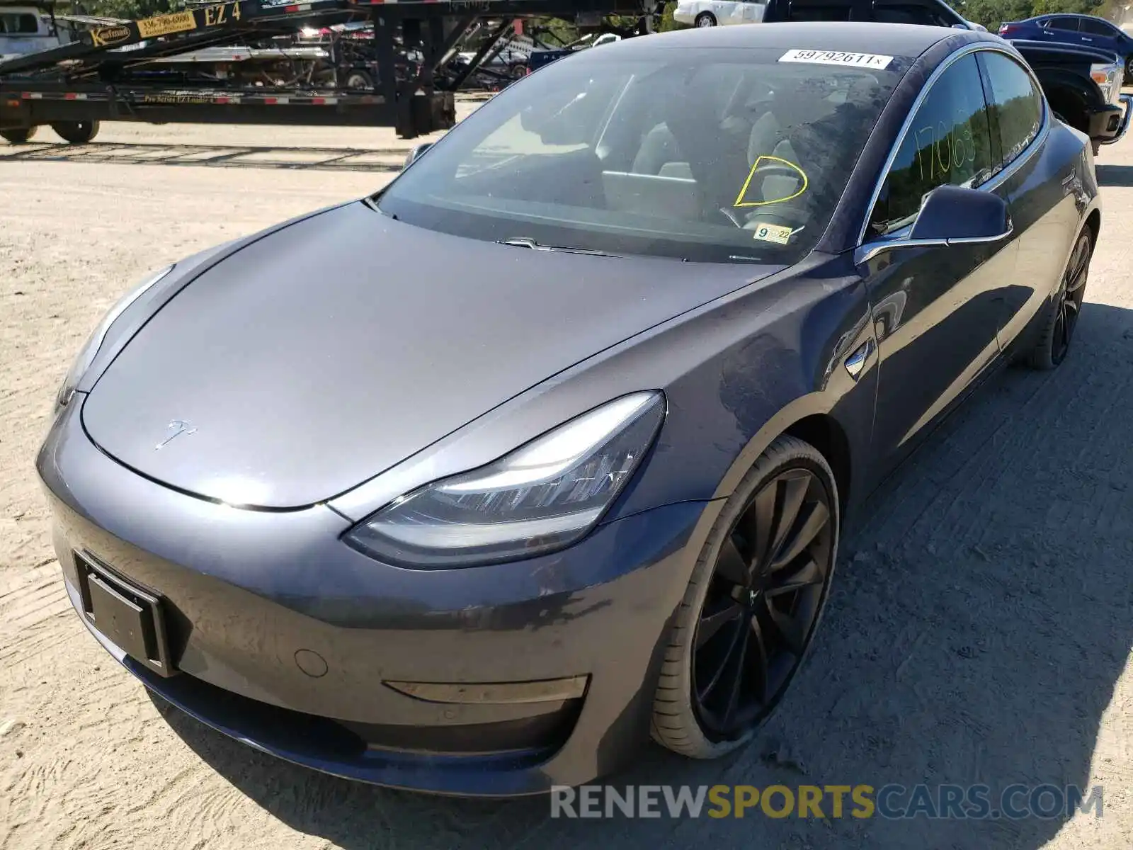 2 Photograph of a damaged car 5YJ3E1EC9LF719714 TESLA MODEL 3 2020