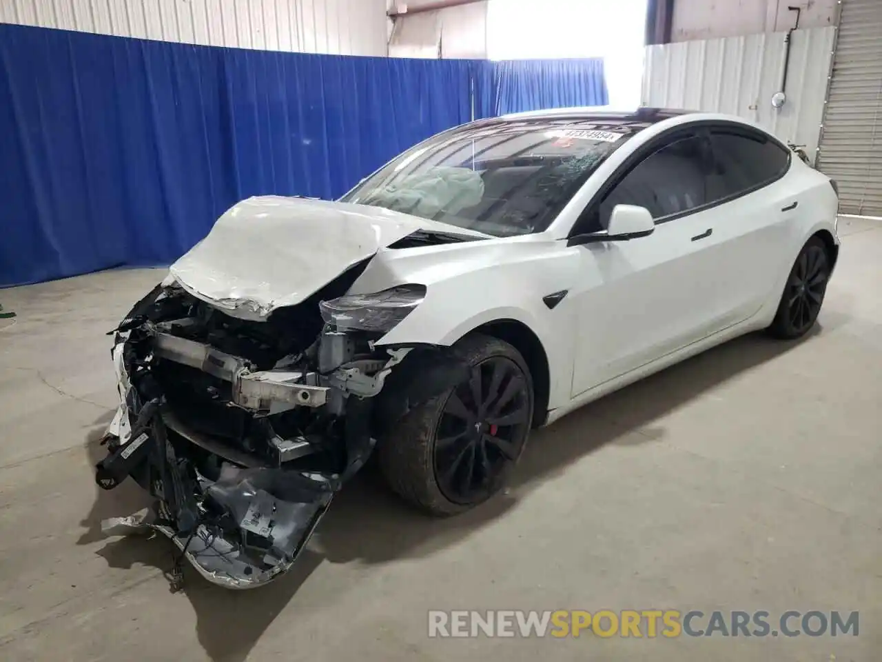 1 Photograph of a damaged car 5YJ3E1EC9LF802124 TESLA MODEL 3 2020