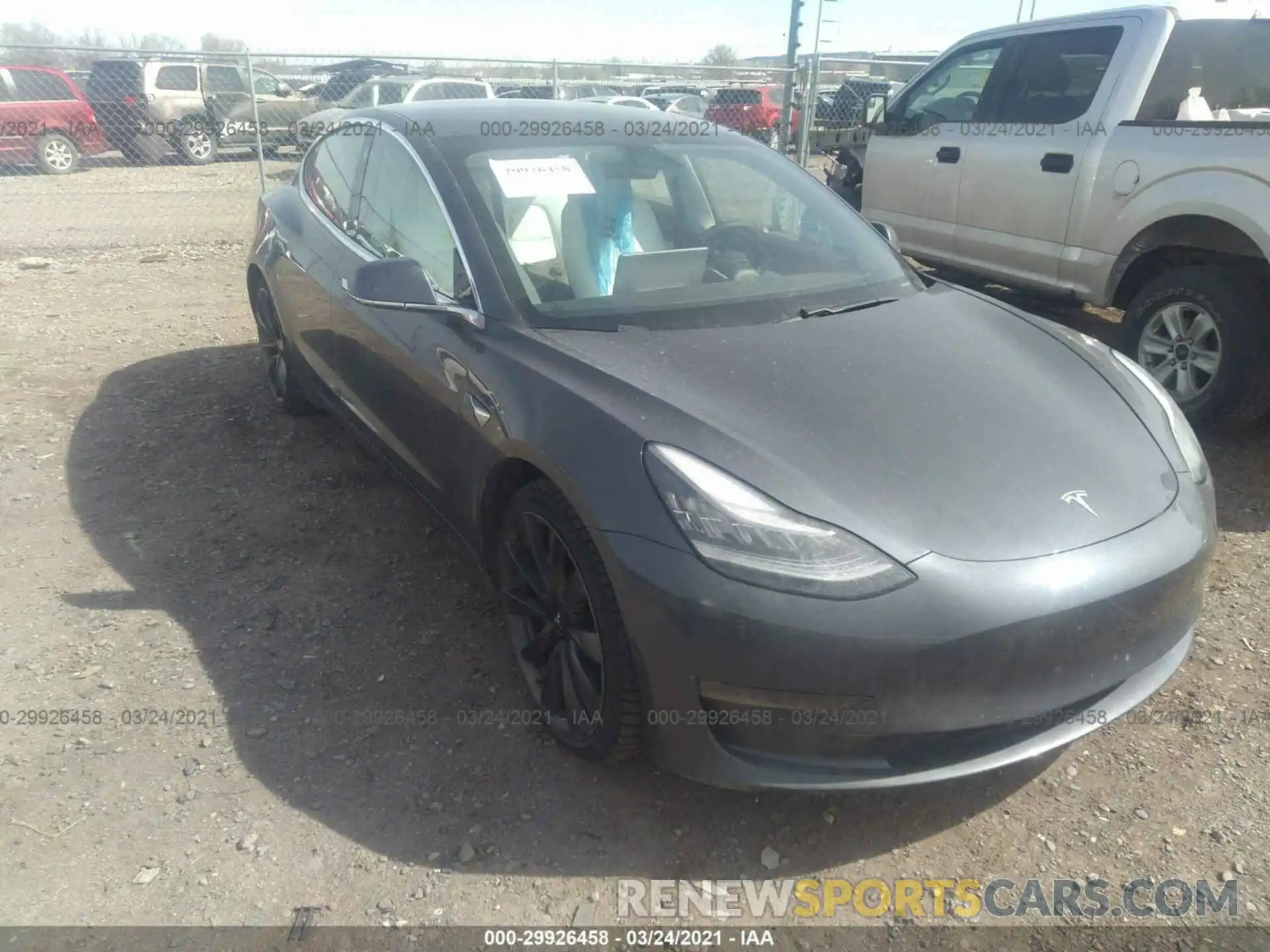 1 Photograph of a damaged car 5YJ3E1EC9LF805492 TESLA MODEL 3 2020