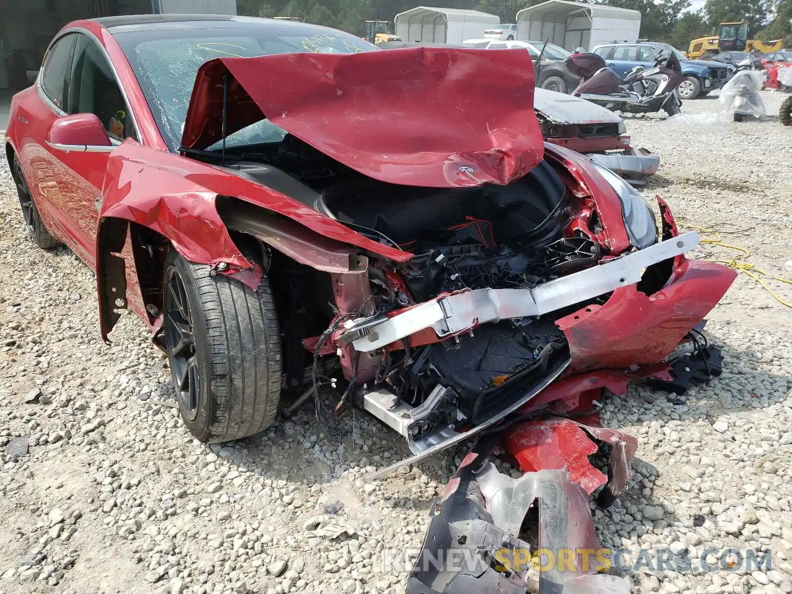 9 Photograph of a damaged car 5YJ3E1ECXLF586395 TESLA MODEL 3 2020