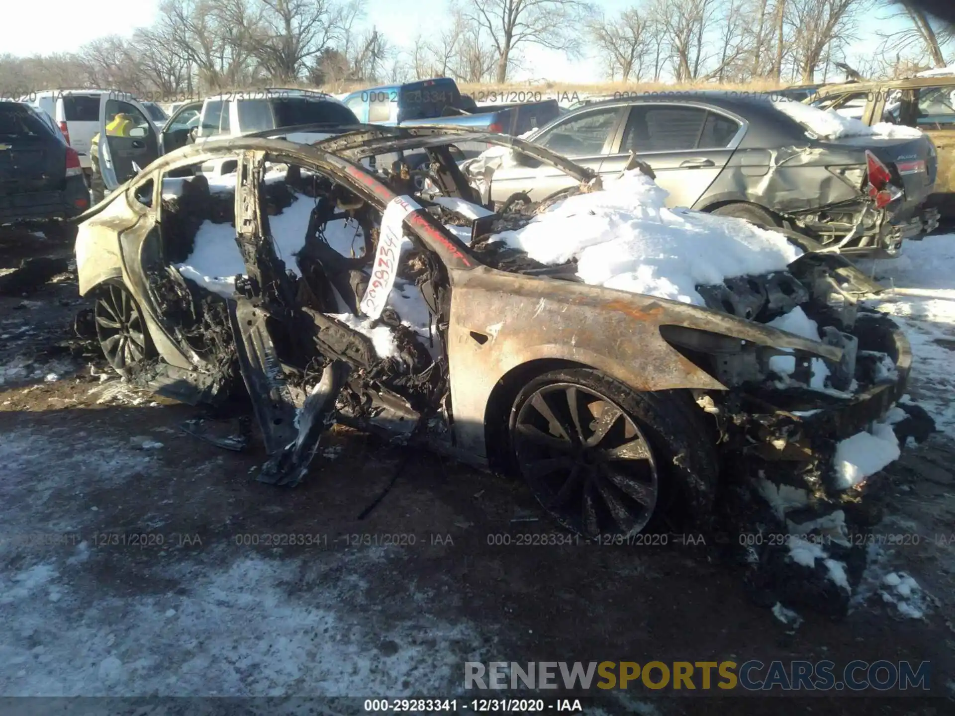 1 Photograph of a damaged car 5YJ3E1ECXLF624109 TESLA MODEL 3 2020