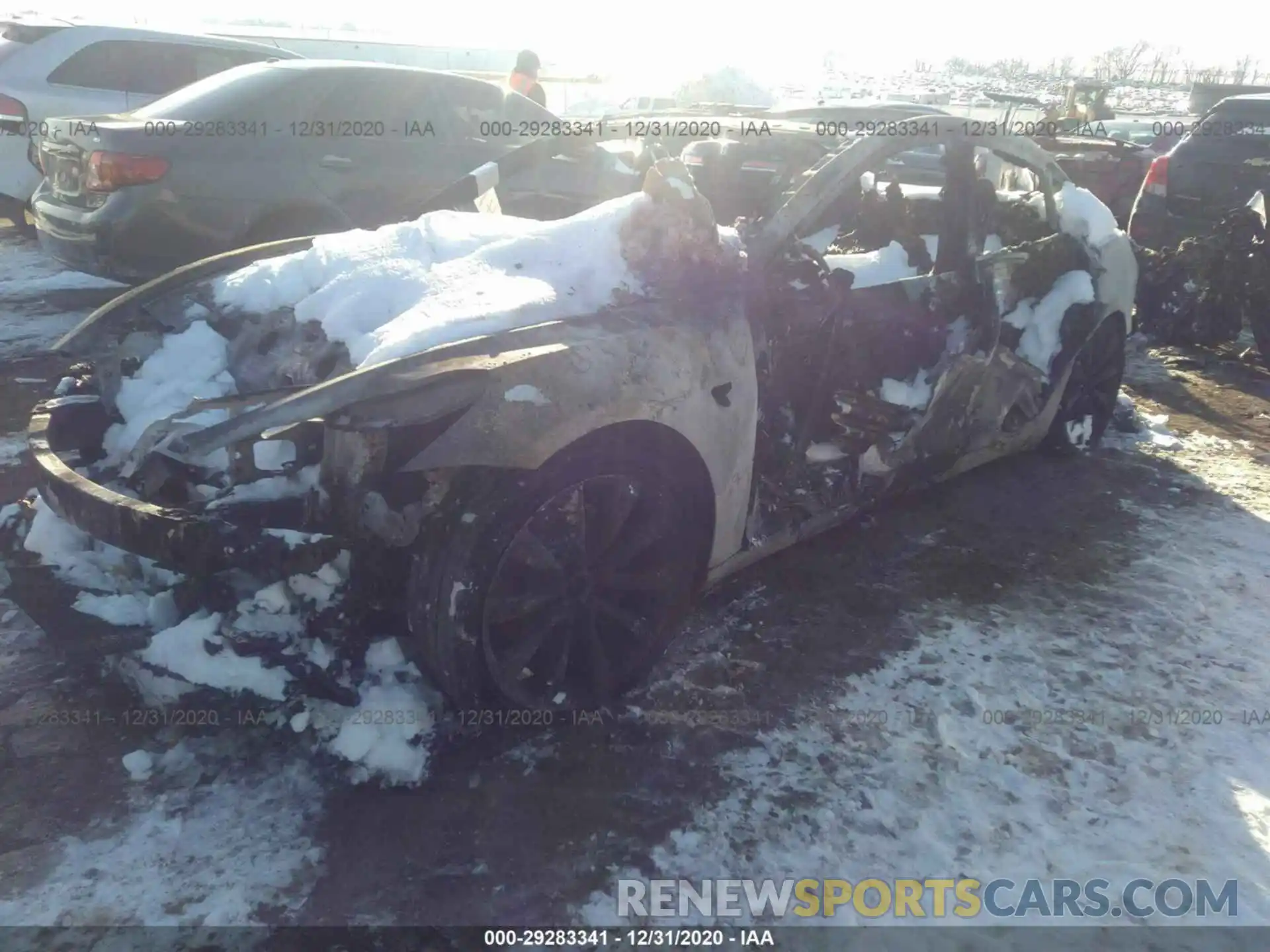 2 Photograph of a damaged car 5YJ3E1ECXLF624109 TESLA MODEL 3 2020