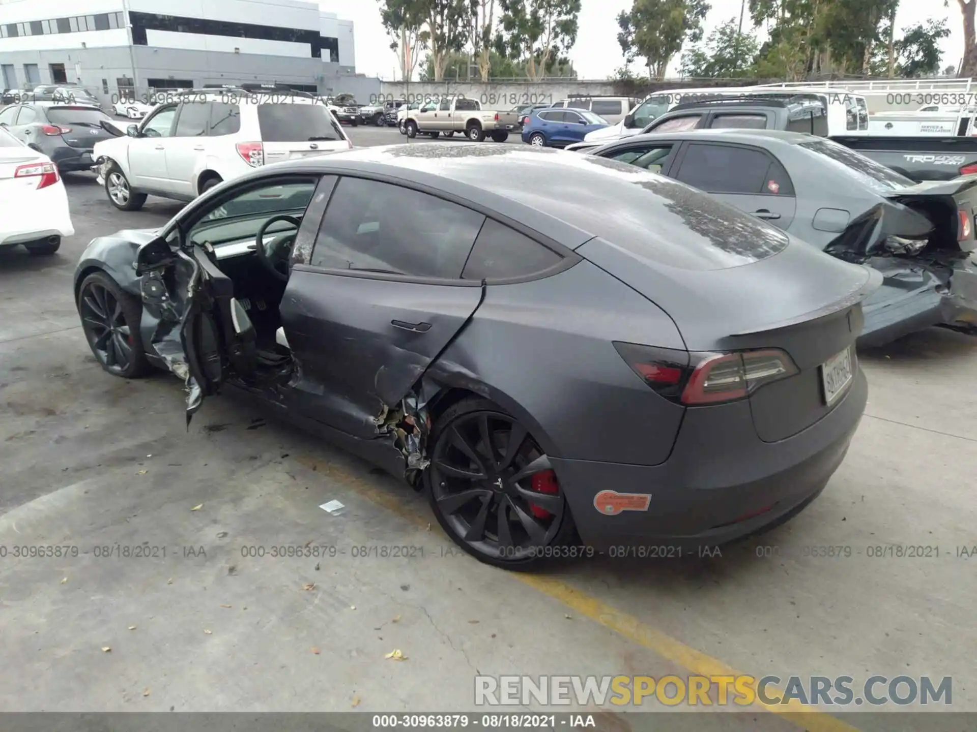 3 Photograph of a damaged car 5YJ3E1ECXLF641749 TESLA MODEL 3 2020