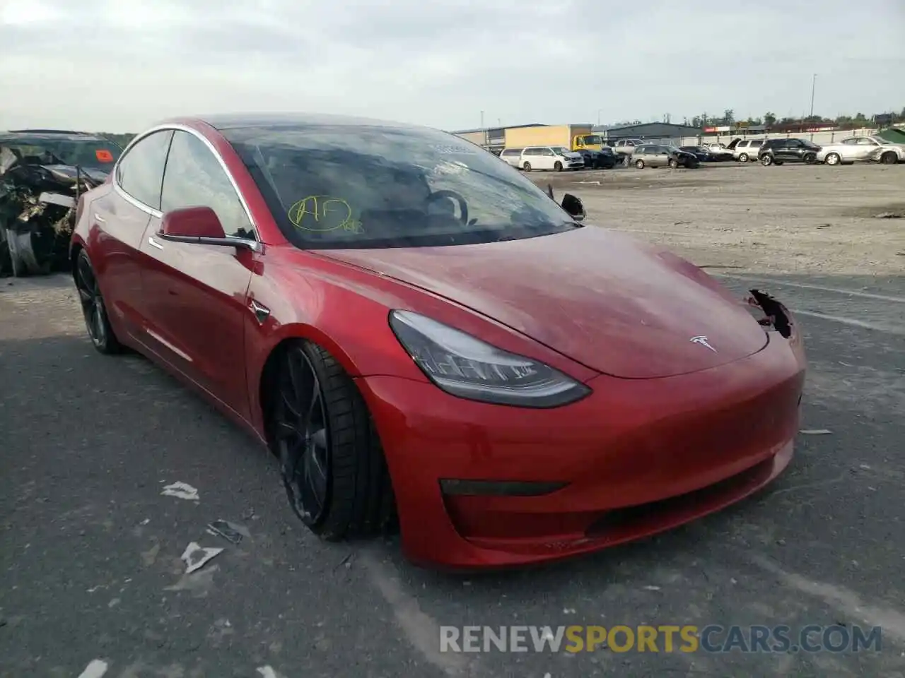 1 Photograph of a damaged car 5YJ3E1ECXLF641783 TESLA MODEL 3 2020