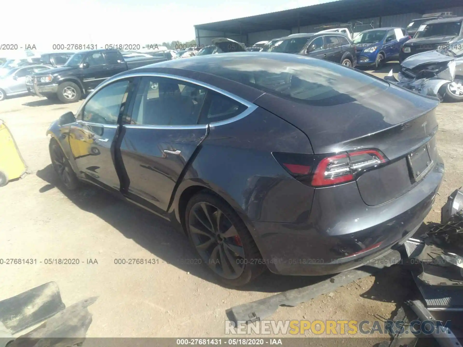 3 Photograph of a damaged car 5YJ3E1ECXLF646837 TESLA MODEL 3 2020