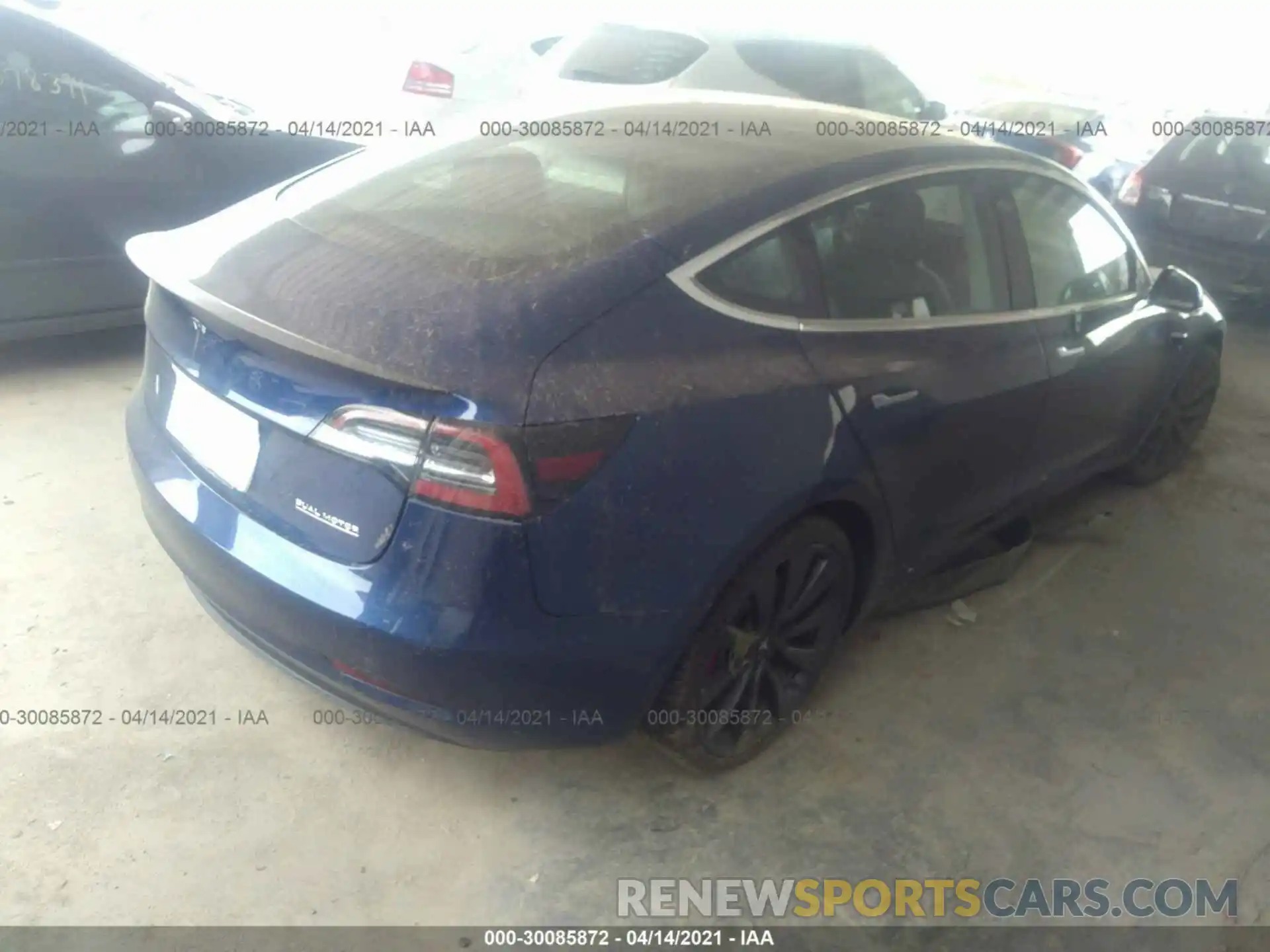 4 Фотография поврежденного автомобиля 5YJ3E1ECXLF669423 TESLA MODEL 3 2020