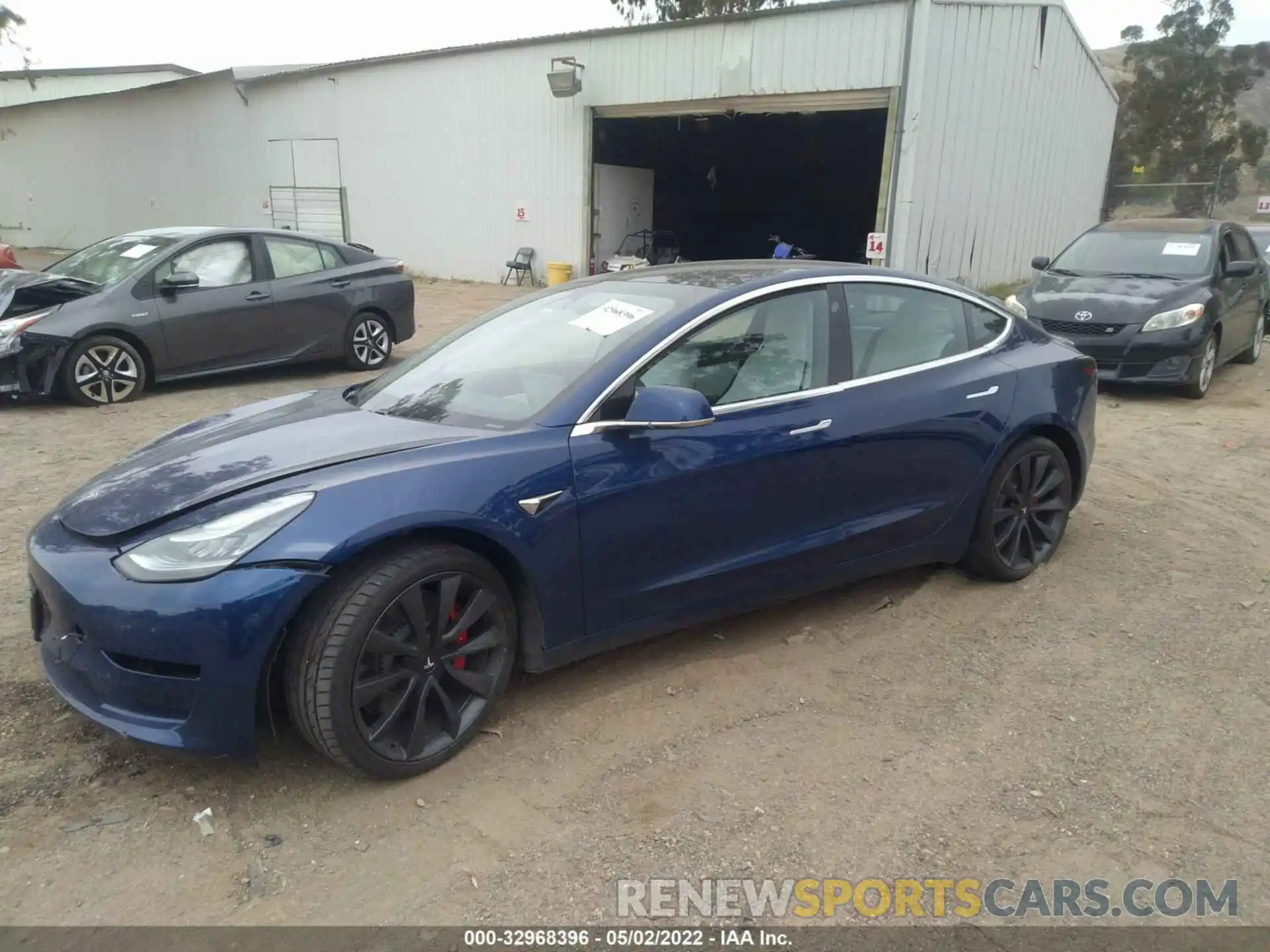 2 Photograph of a damaged car 5YJ3E1ECXLF669647 TESLA MODEL 3 2020