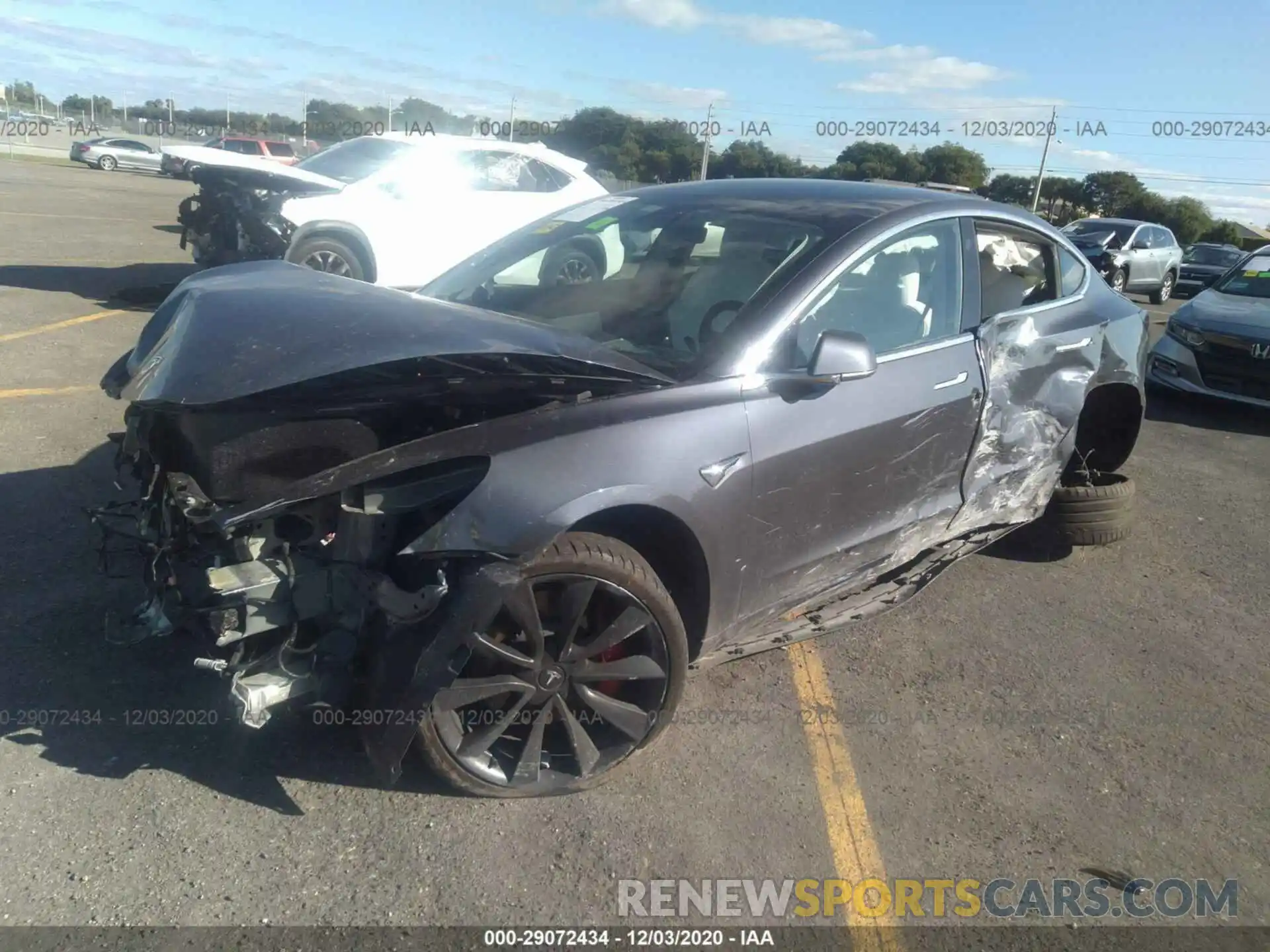 6 Photograph of a damaged car 5YJ3E1ECXLF714618 TESLA MODEL 3 2020