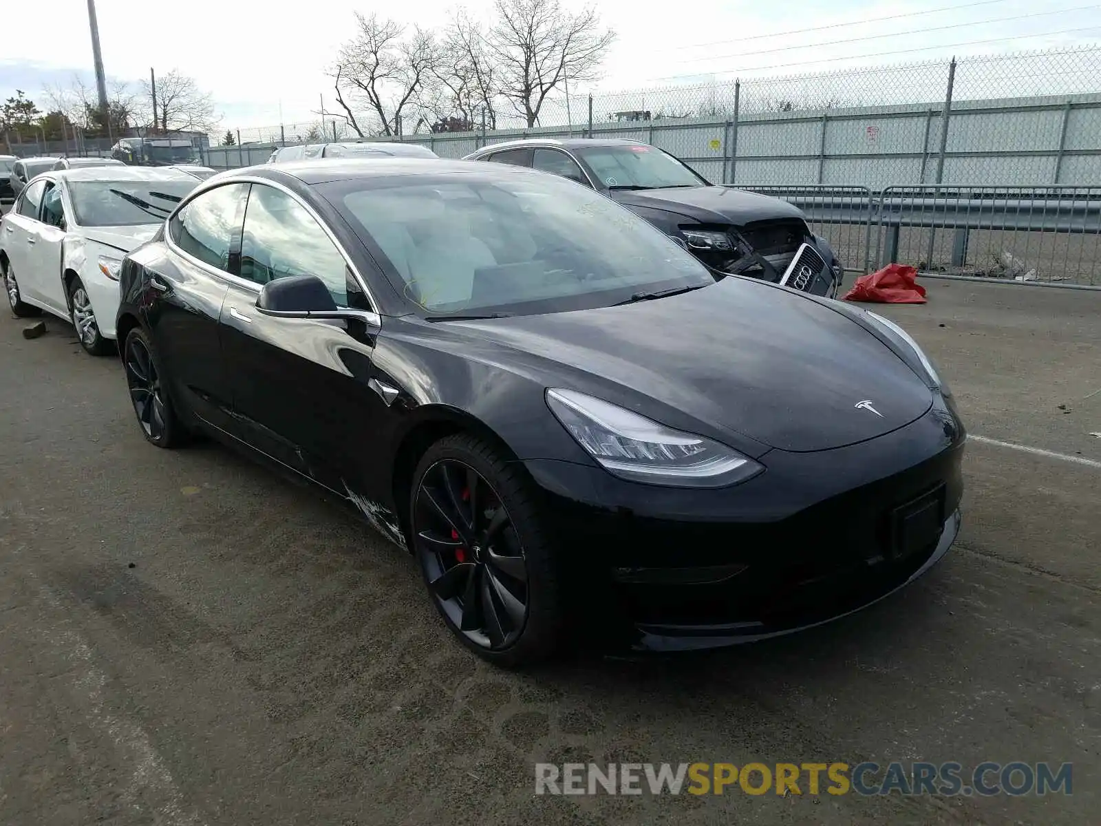 1 Photograph of a damaged car 5YJ3E1ECXLF736344 TESLA MODEL 3 2020